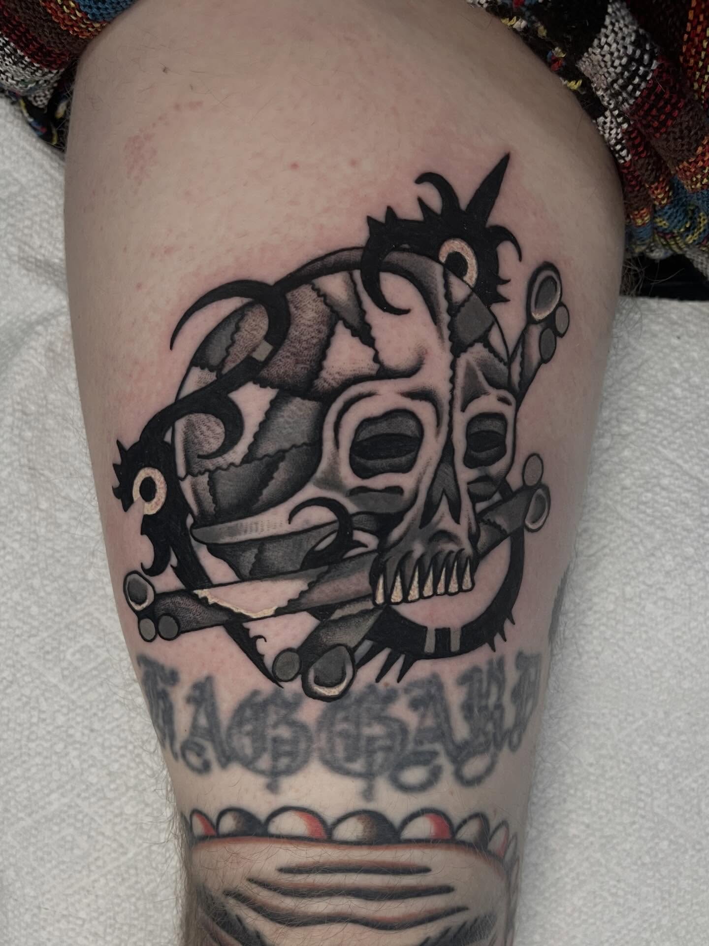 Tattoo by @kylemcmeanstattoos — american_traditional, black_and_grey