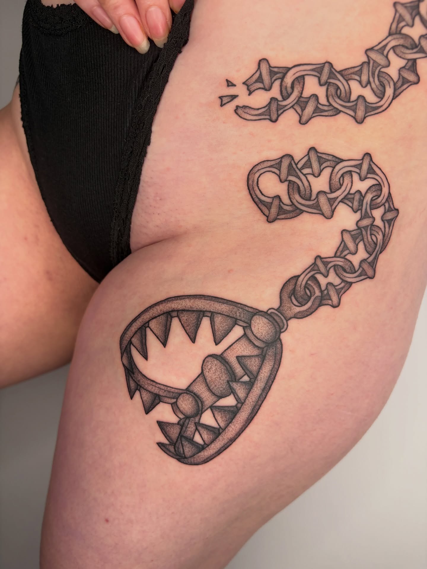 Tattoo by @poppyoliviatattoo — dotwork