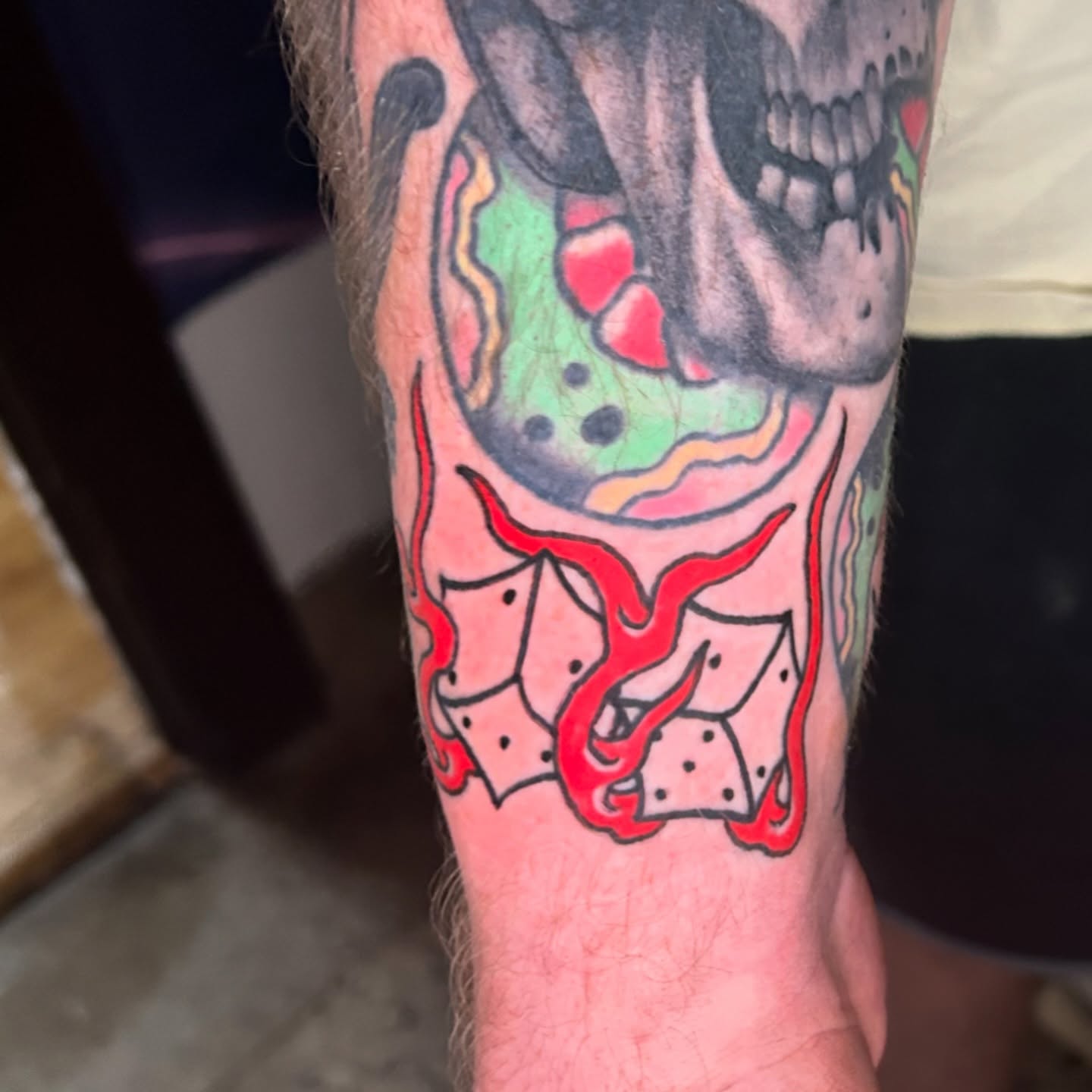 Tattoo by @jesuscheekstattoos — american_traditional, dotwork