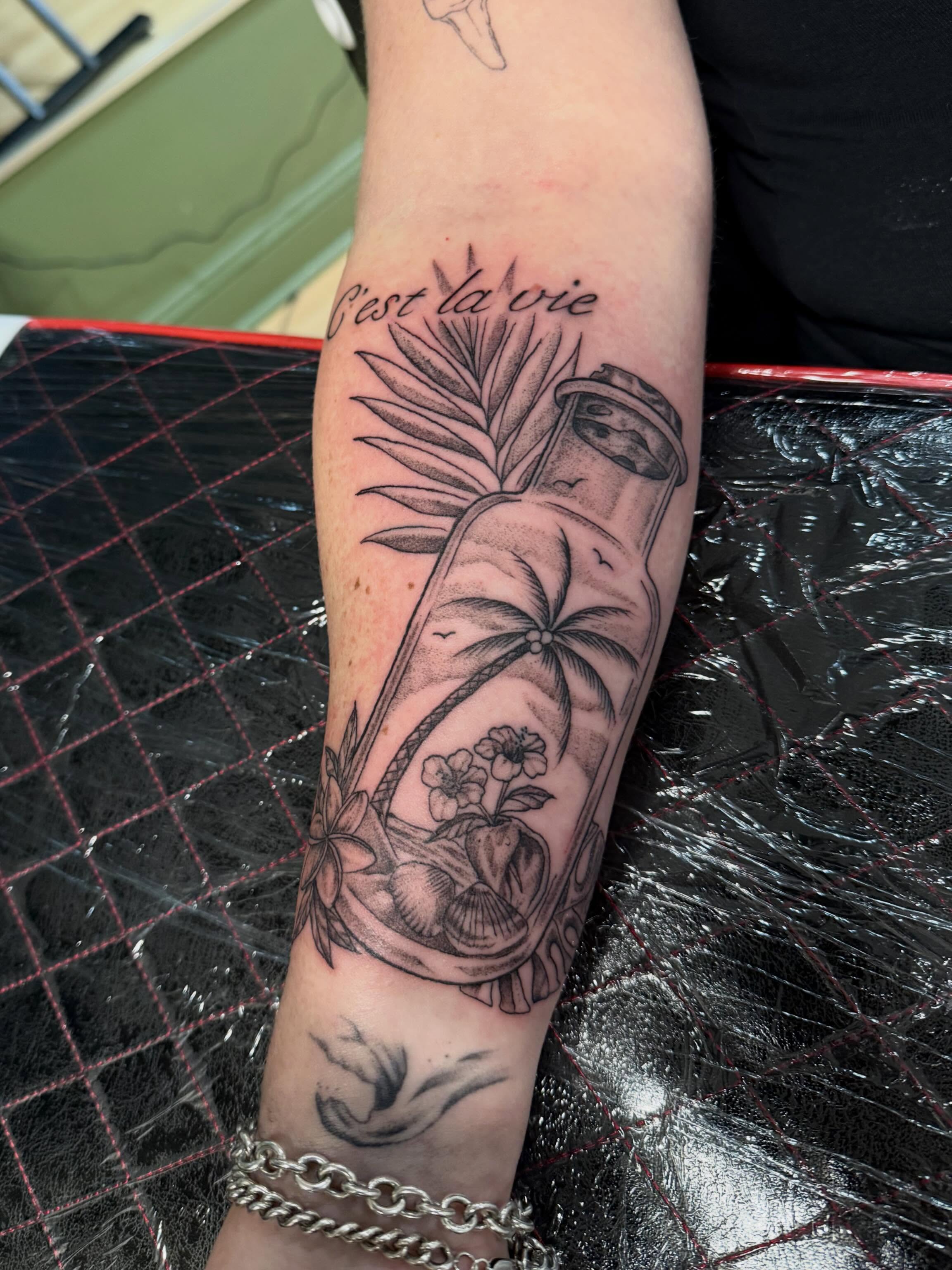 Tattoo by @tylerboltink — black_and_grey