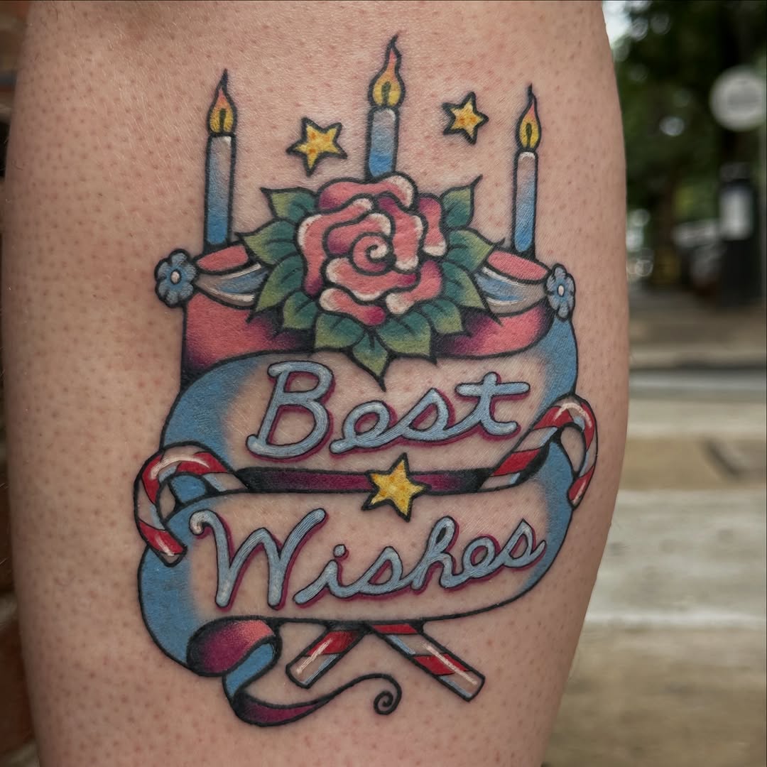 Tattoo by @cherrybomb_tatz4u — american_traditional, lettering_script