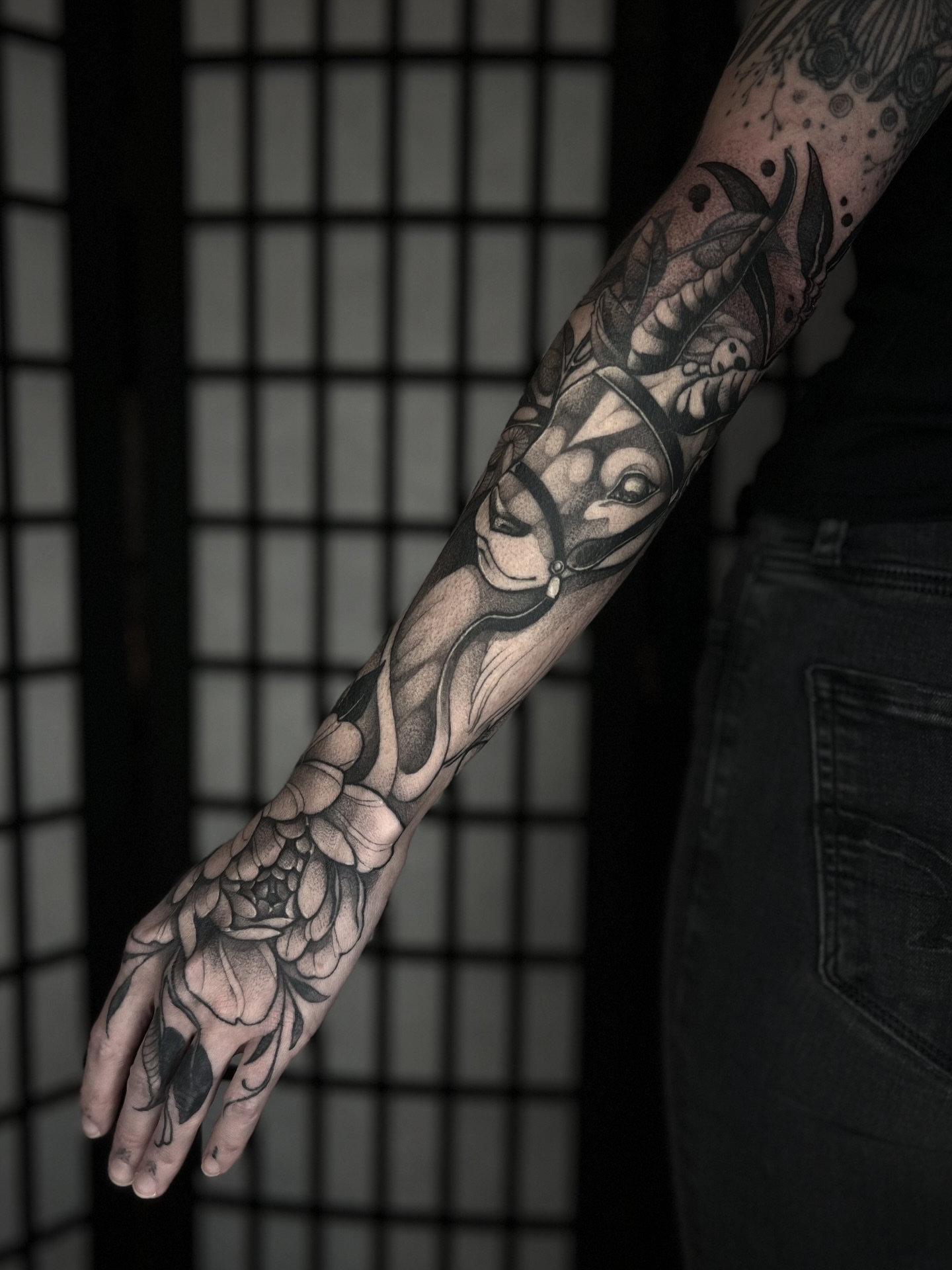 Tattoo by @kayseeshuster — black_and_grey, realism