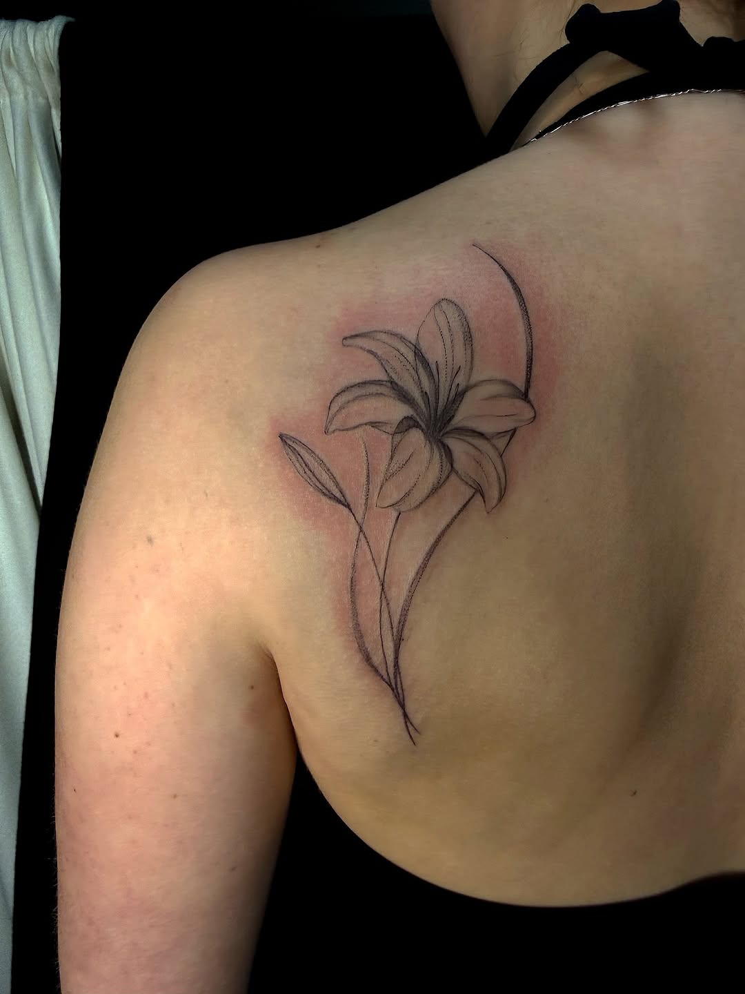 Tattoo by @cultofspice — fine_line, black_and_grey