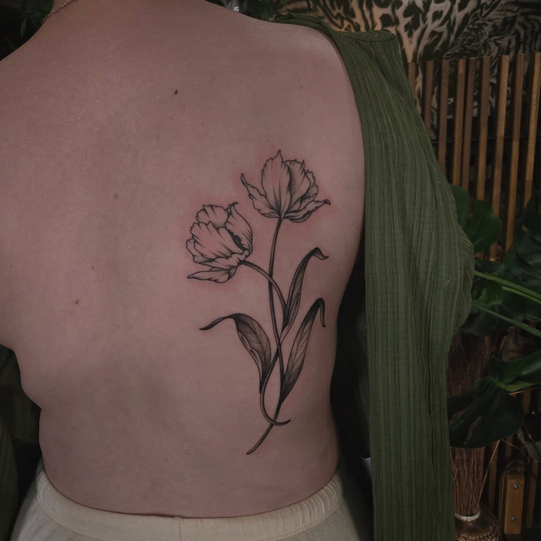 Tattoo by @alexandraathenstattoo — fine_line, black_and_grey