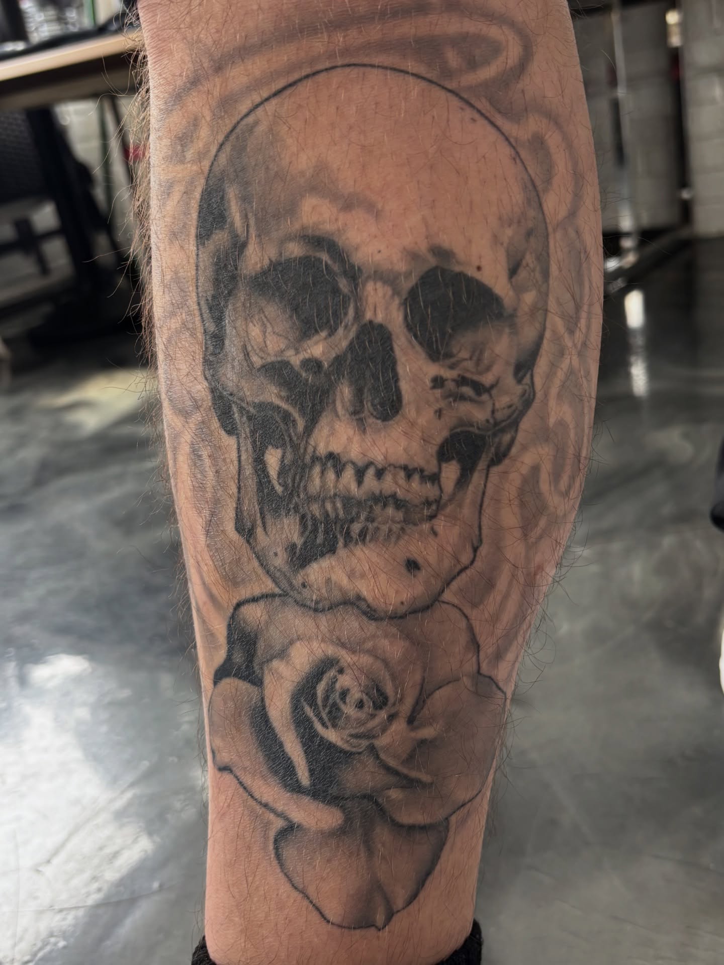 Tattoo by @koma_tk — black_and_grey, realism