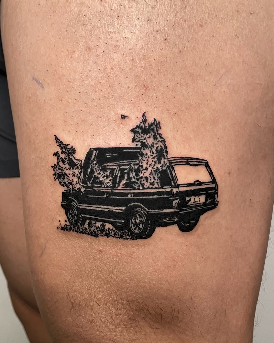 Tattoo by @telephonepole2 — blackwork