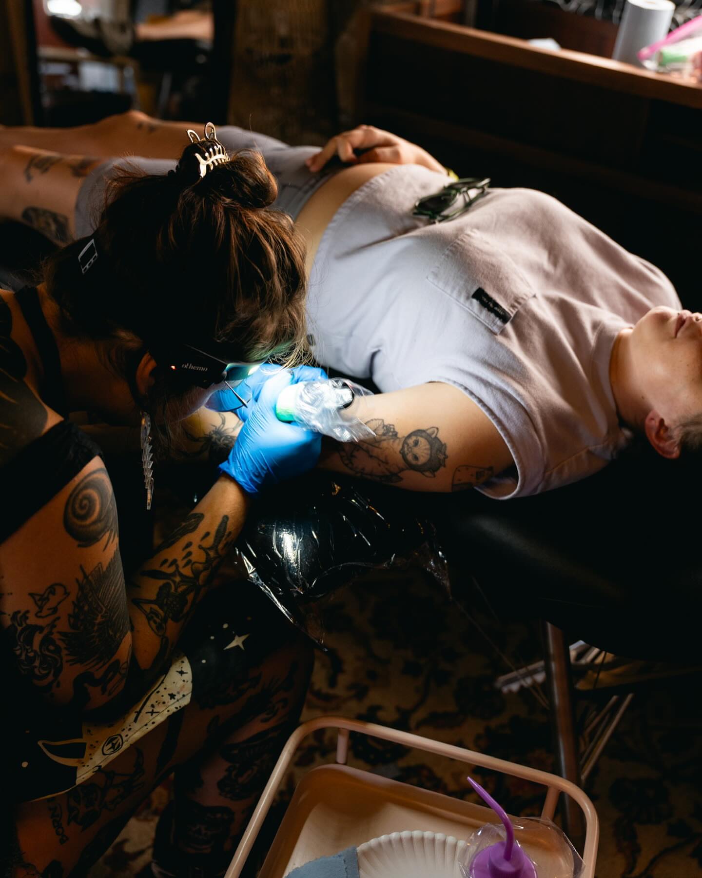 Clock American traditional tattoo on the forearm by ࿊ Emma Sloan Tattoos ࿊, Austin, Texas