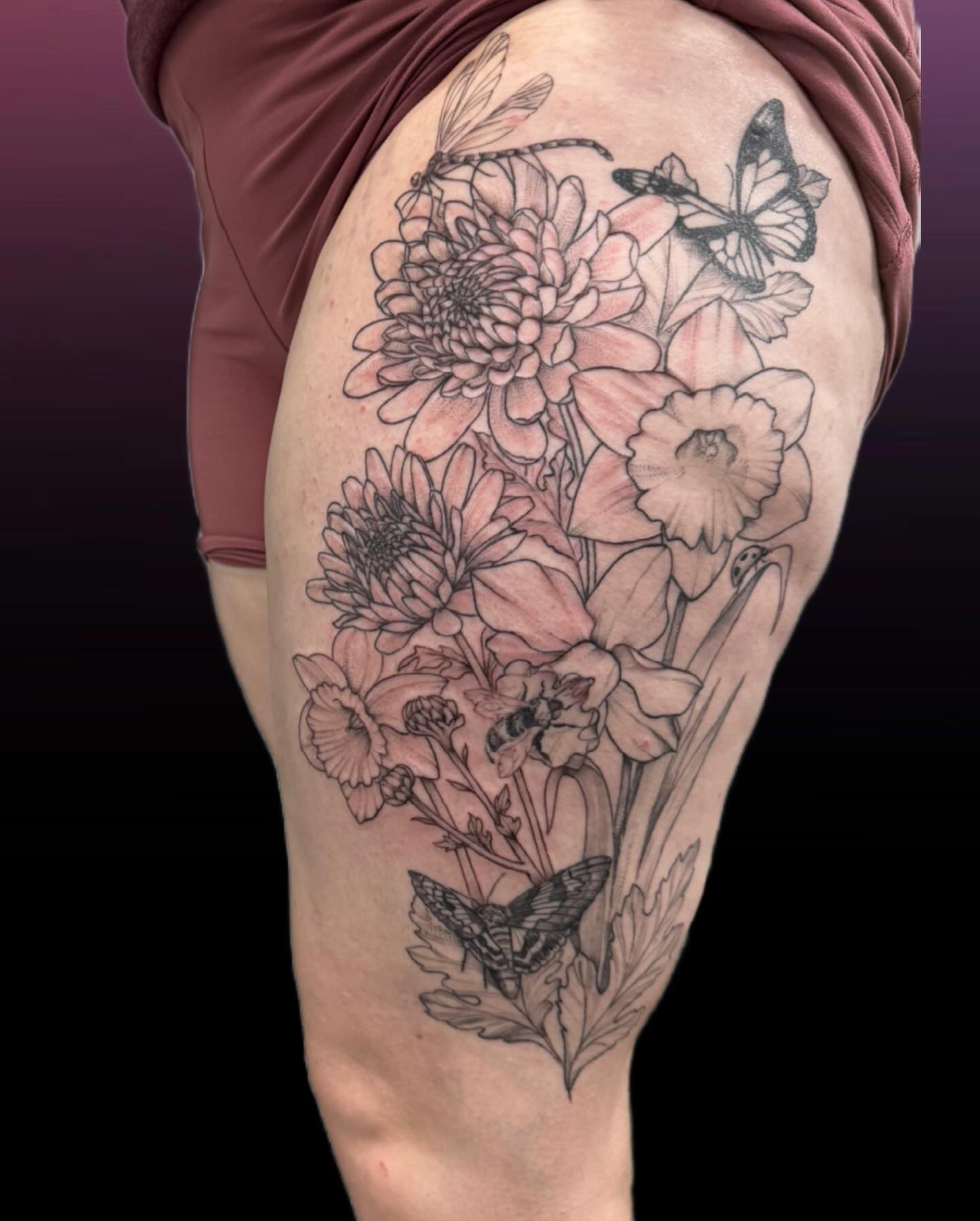 Tattoo by @haileymariastudio — black_and_grey