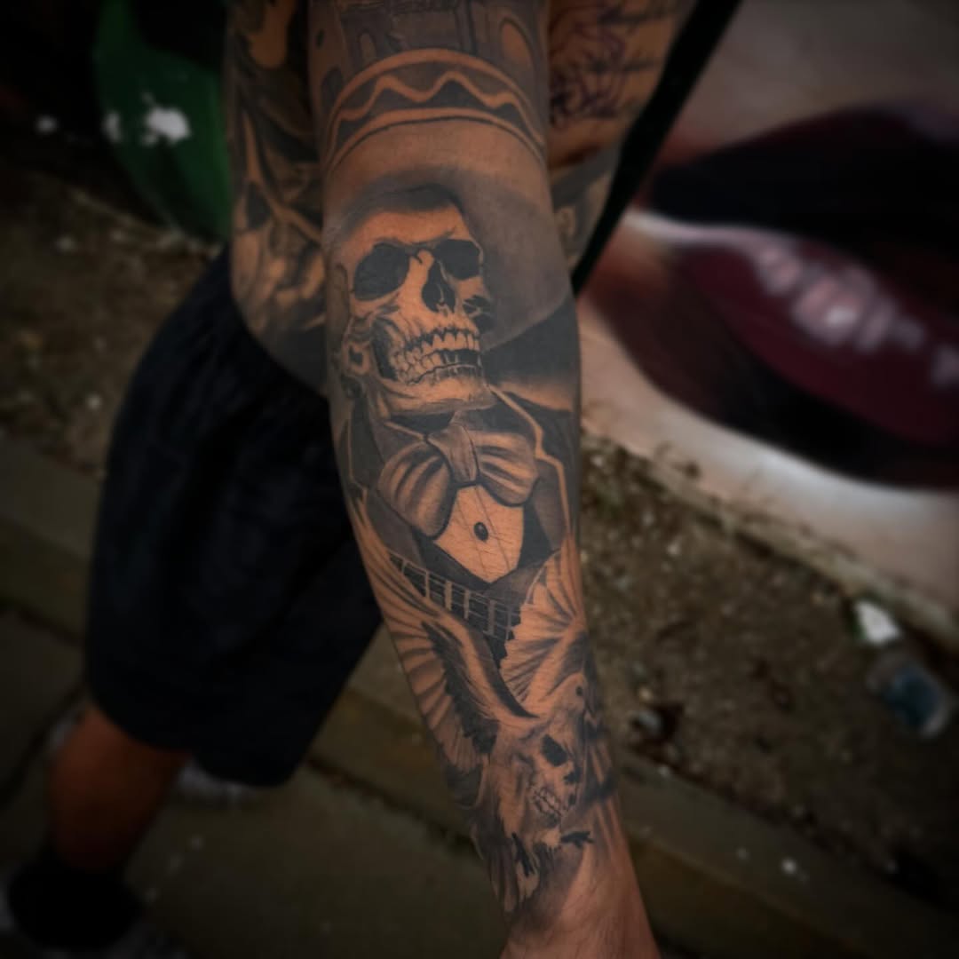 Tattoo by @marky_chavez โ realism, black_and_grey