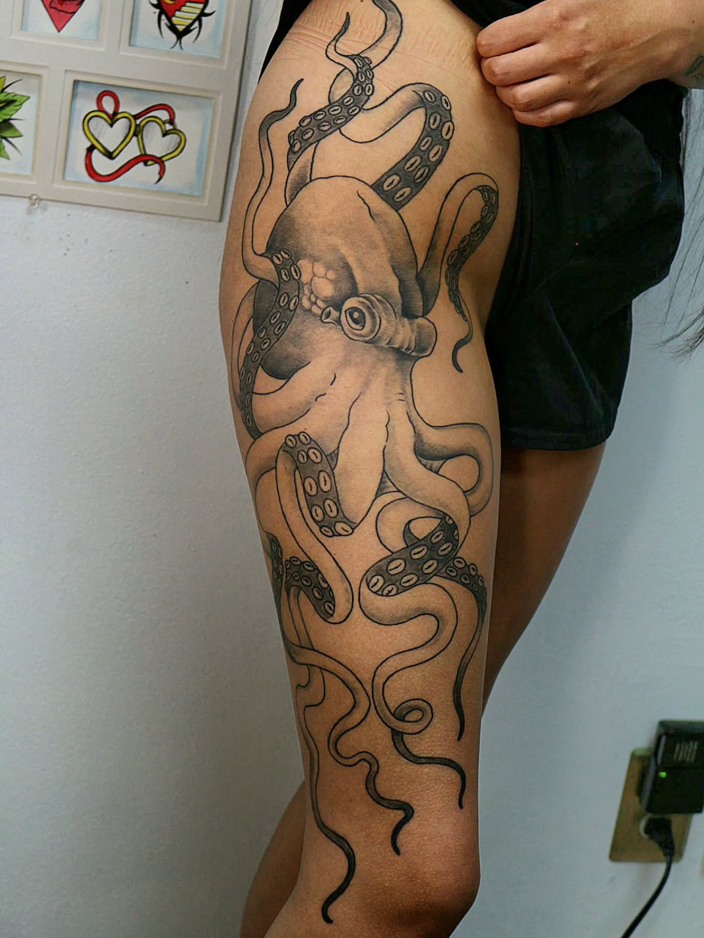 Tattoo by @misspixiedevil β black_and_grey