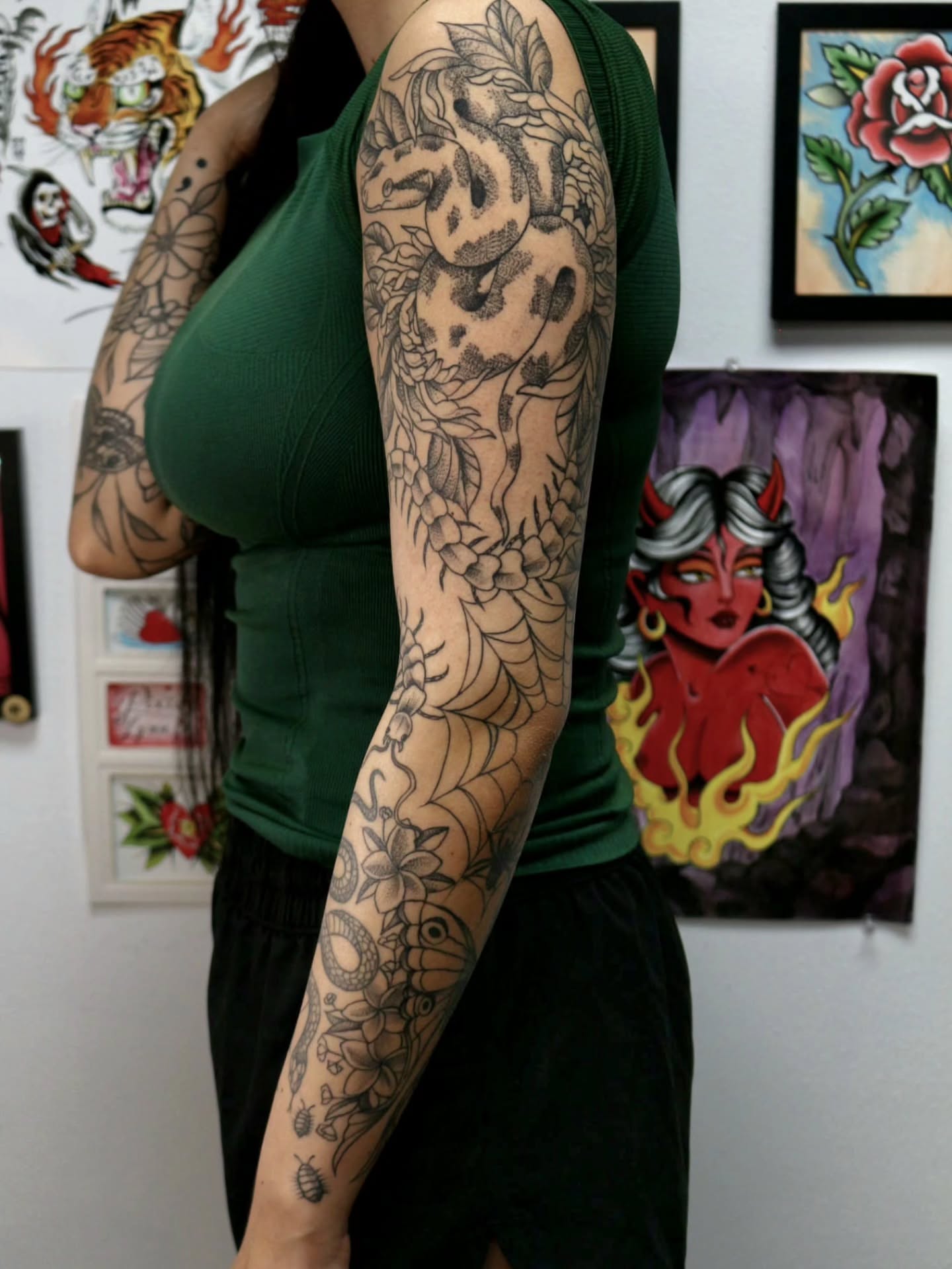 Tattoo by @misspixiedevil β american_traditional, black_and_grey