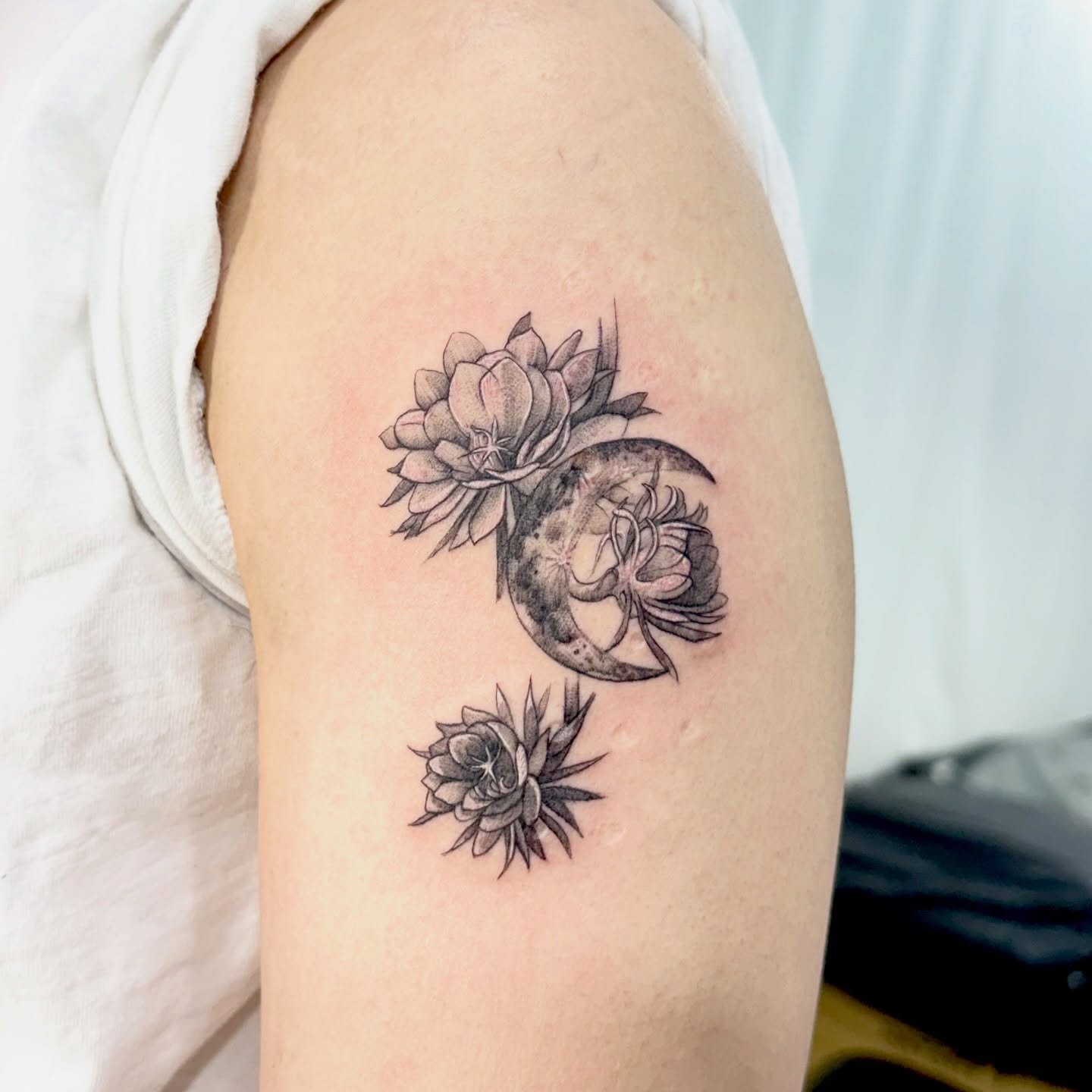 Tattoo by @yeonjae_tattoo — black_and_grey