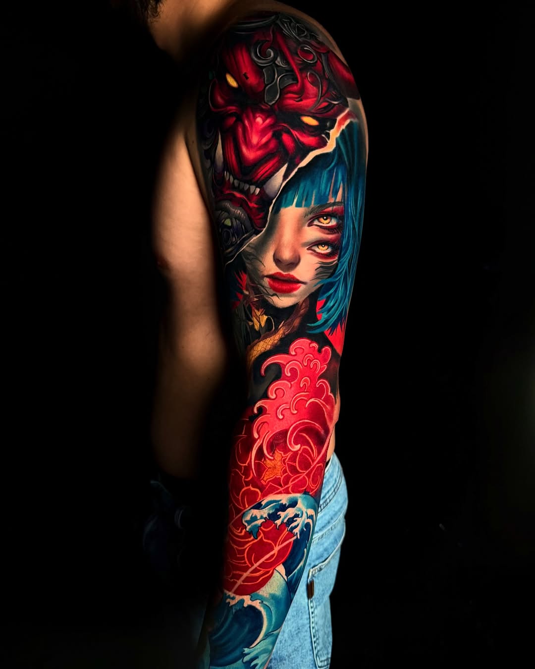 Tattoo by @rann_tattoo — realism, japanese_irezumi