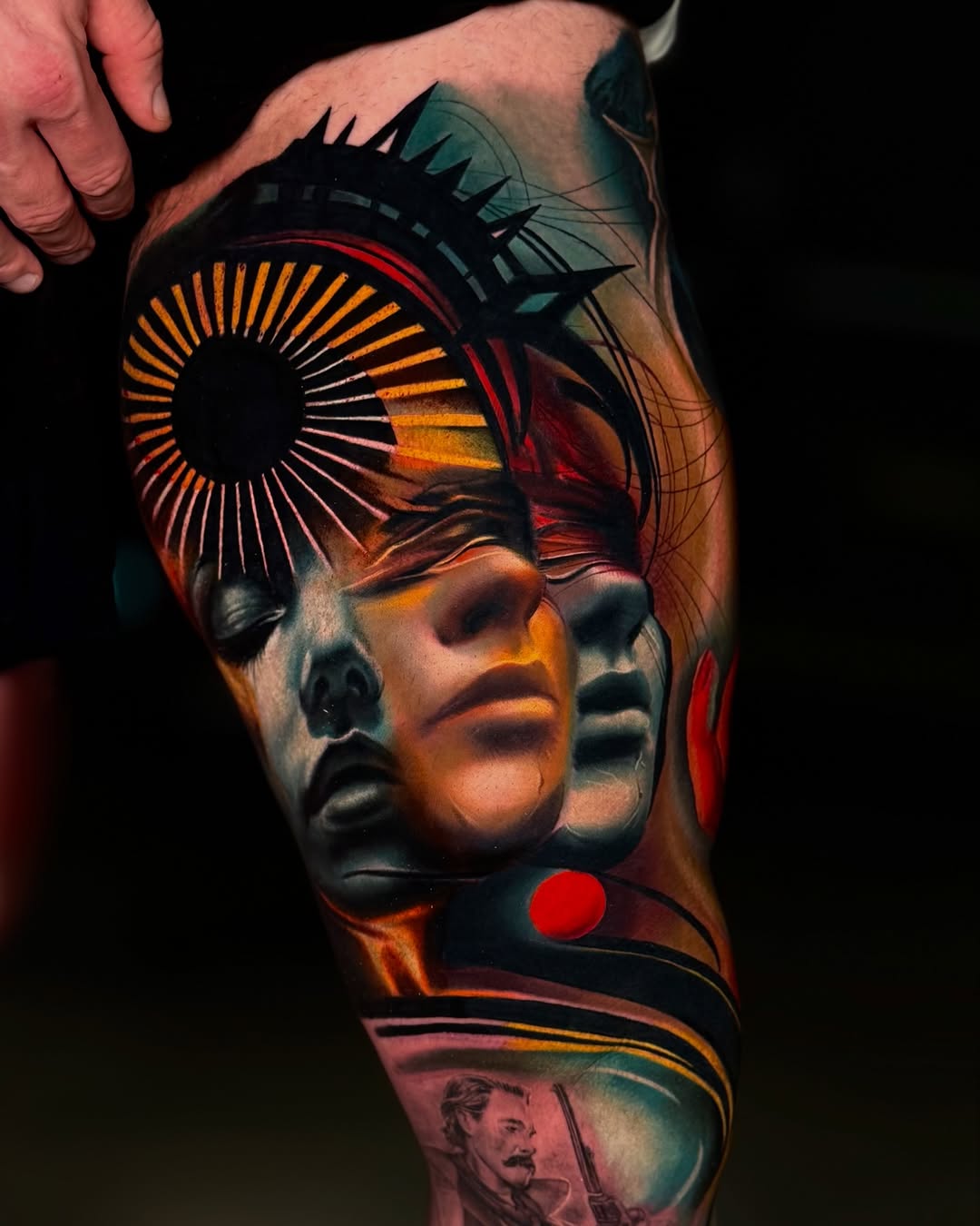 Tattoo by @rann_tattoo — realism, trash_polka