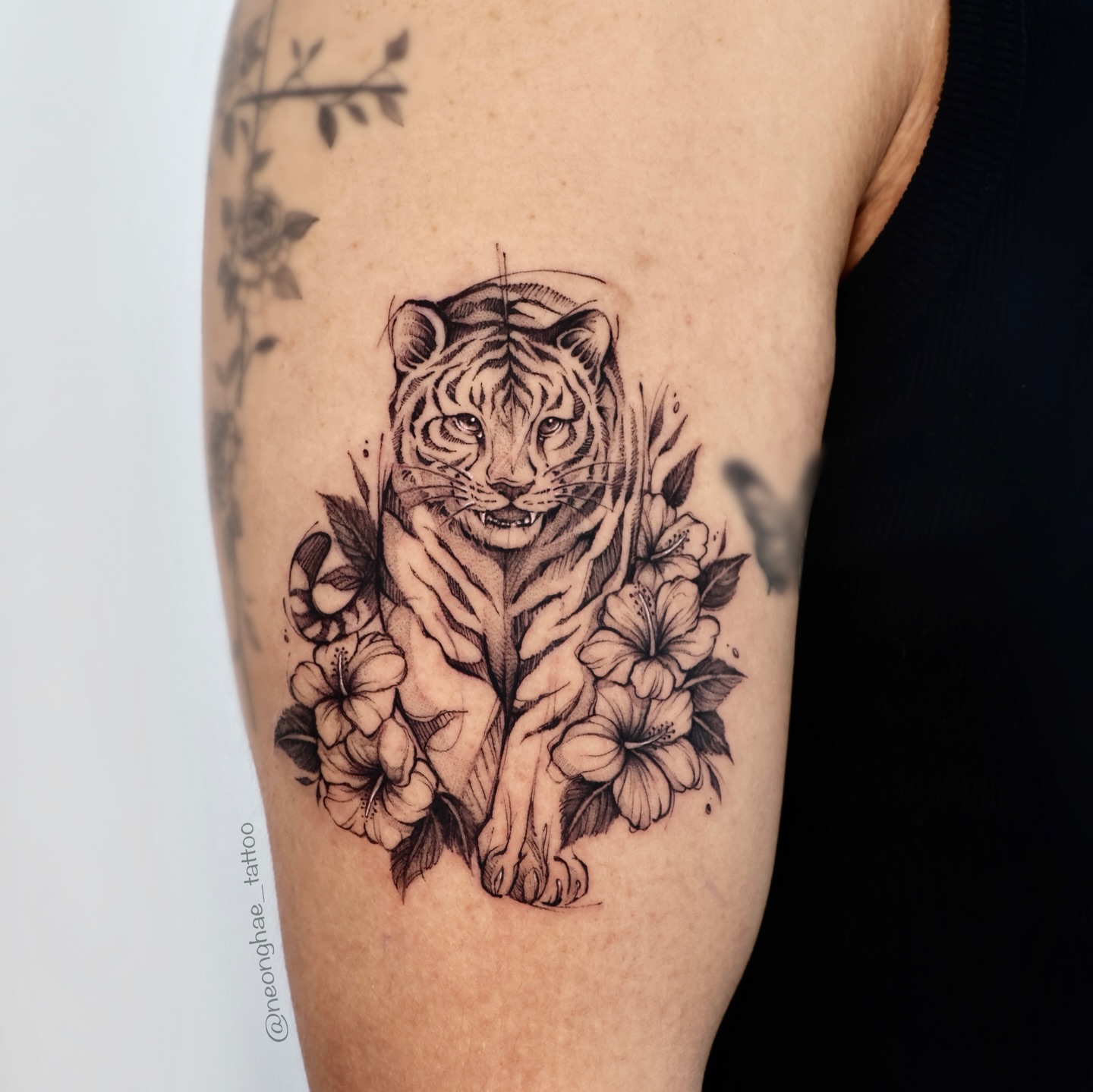 Tattoo by @neonghae_tattoo — black_and_grey, realism