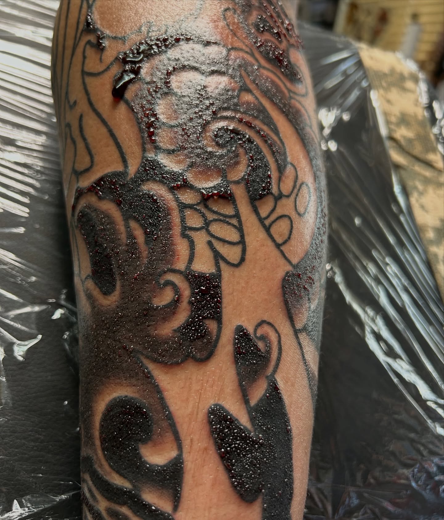 Tattoo by @bagofbones — black_and_grey