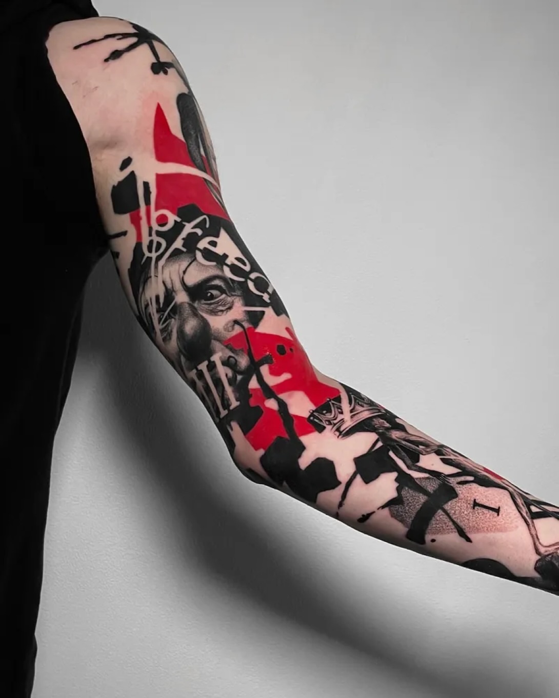 Portrait realism tattoo on the forearm by @michaelryan_tattoo
