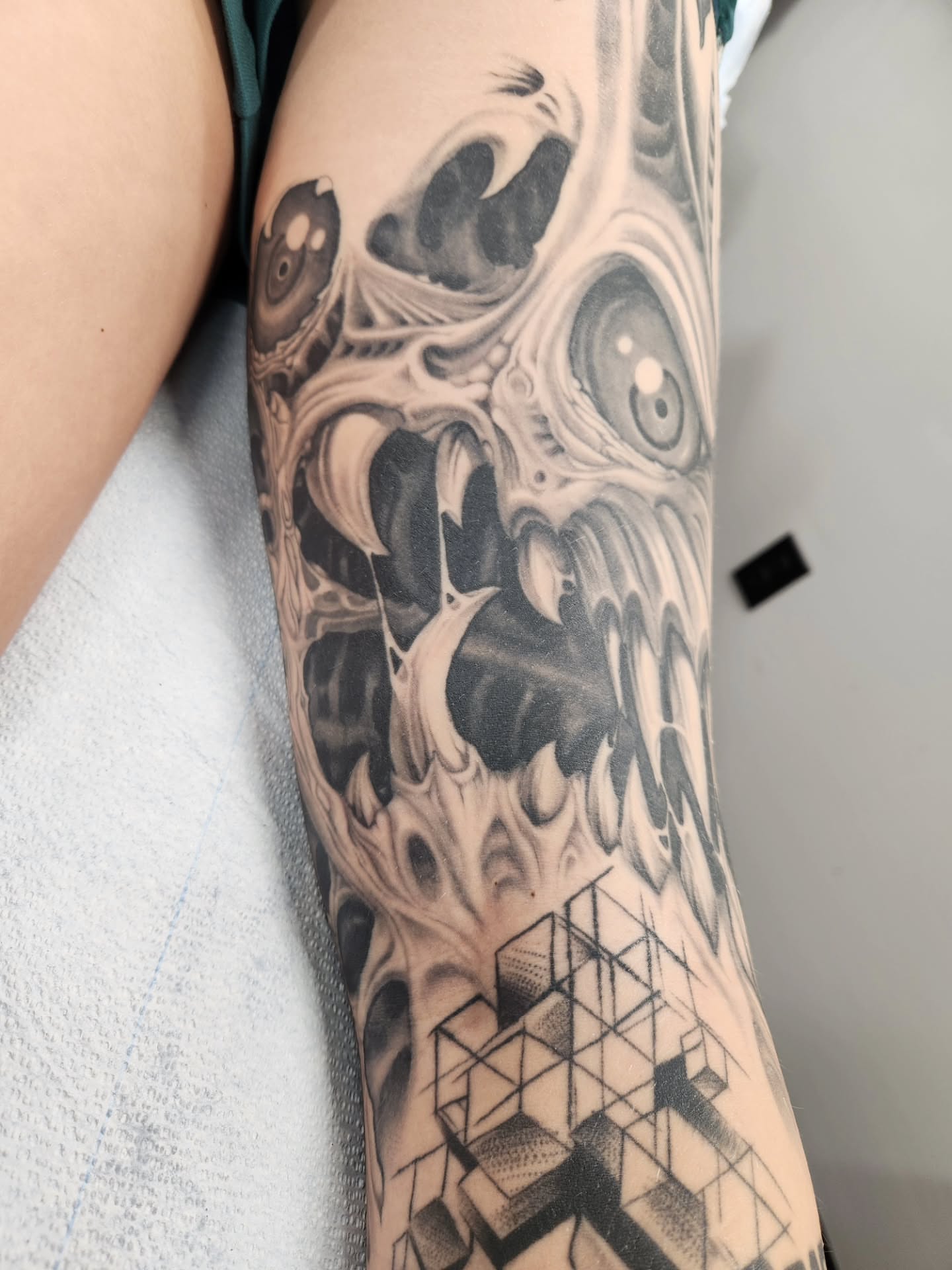 Tattoo by @jeffberm — black_and_grey, geometric