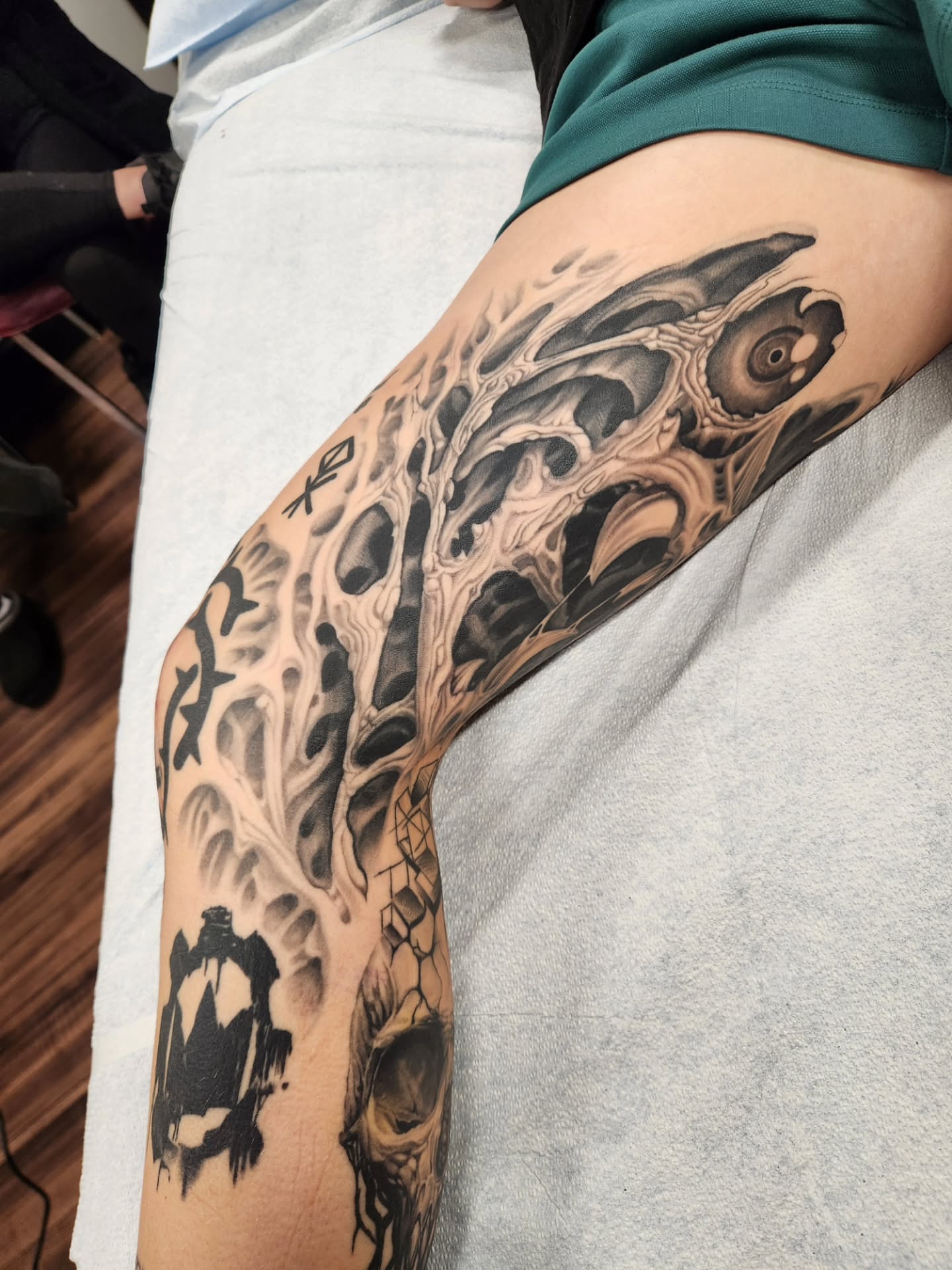 Tattoo by @jeffberm — black_and_grey, geometric
