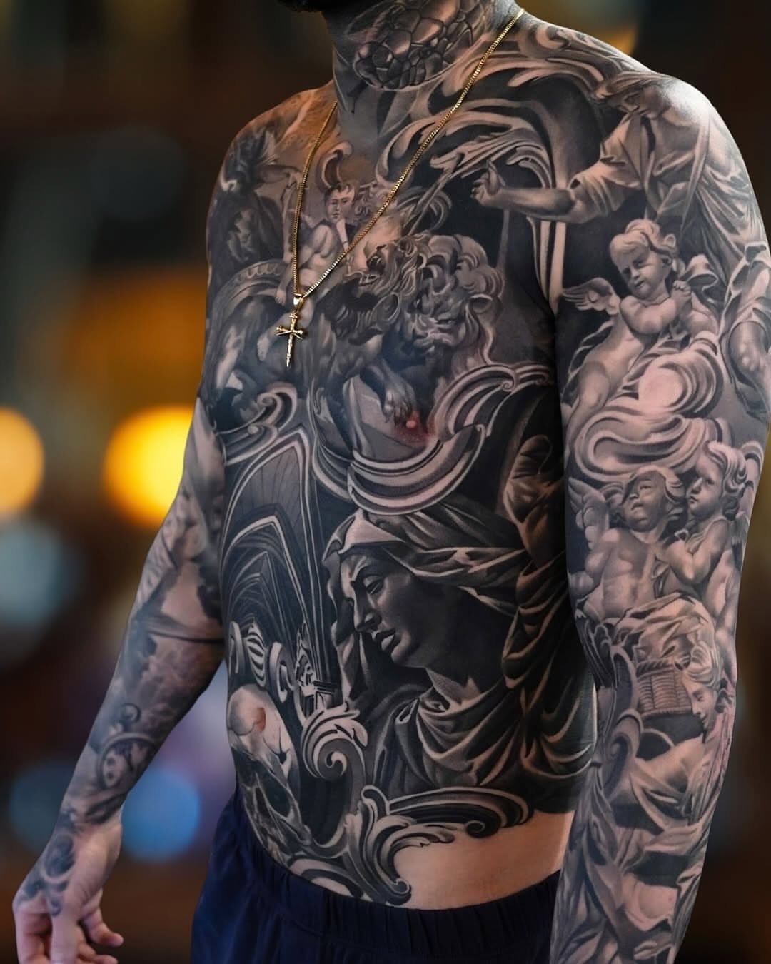 Tattoo by @fabio_tattooartist — black_and_grey, realism