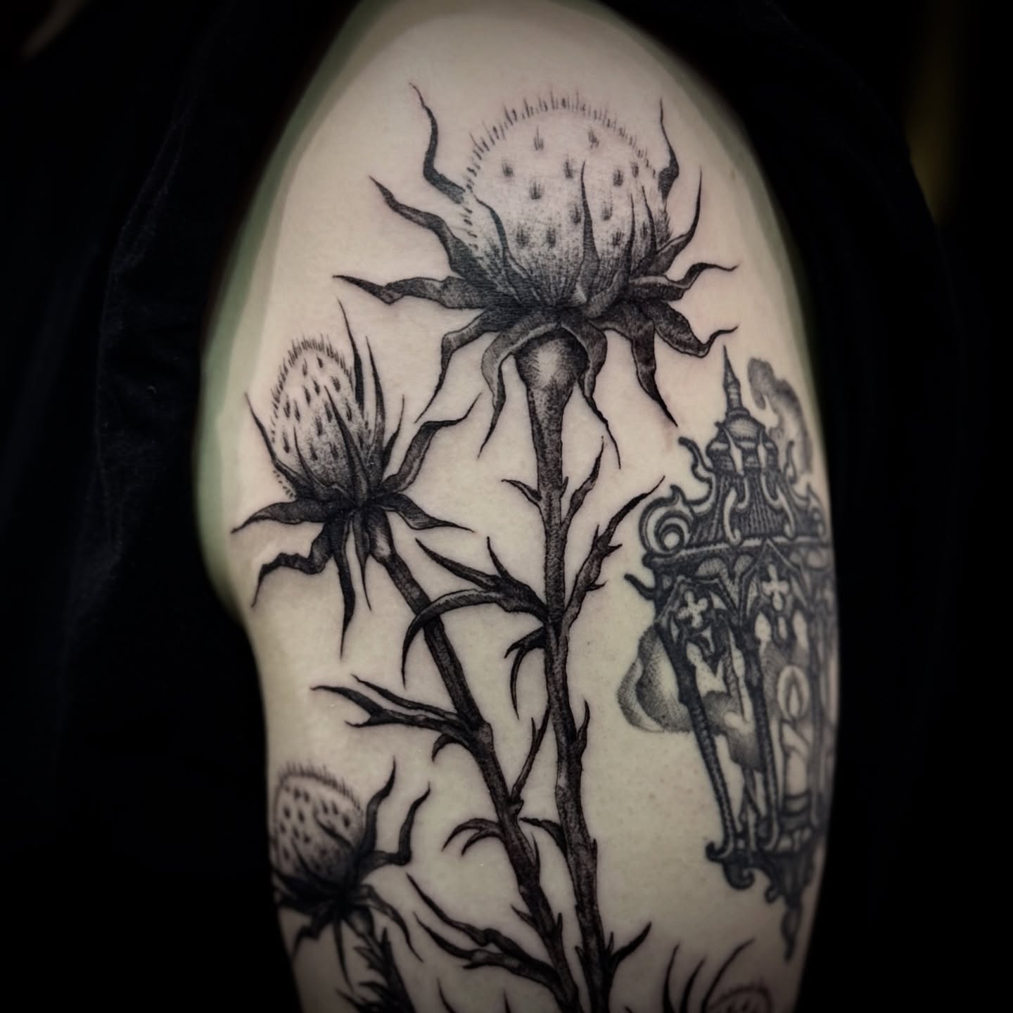 Tattoo by @that.lil.gothgirl — black_and_grey