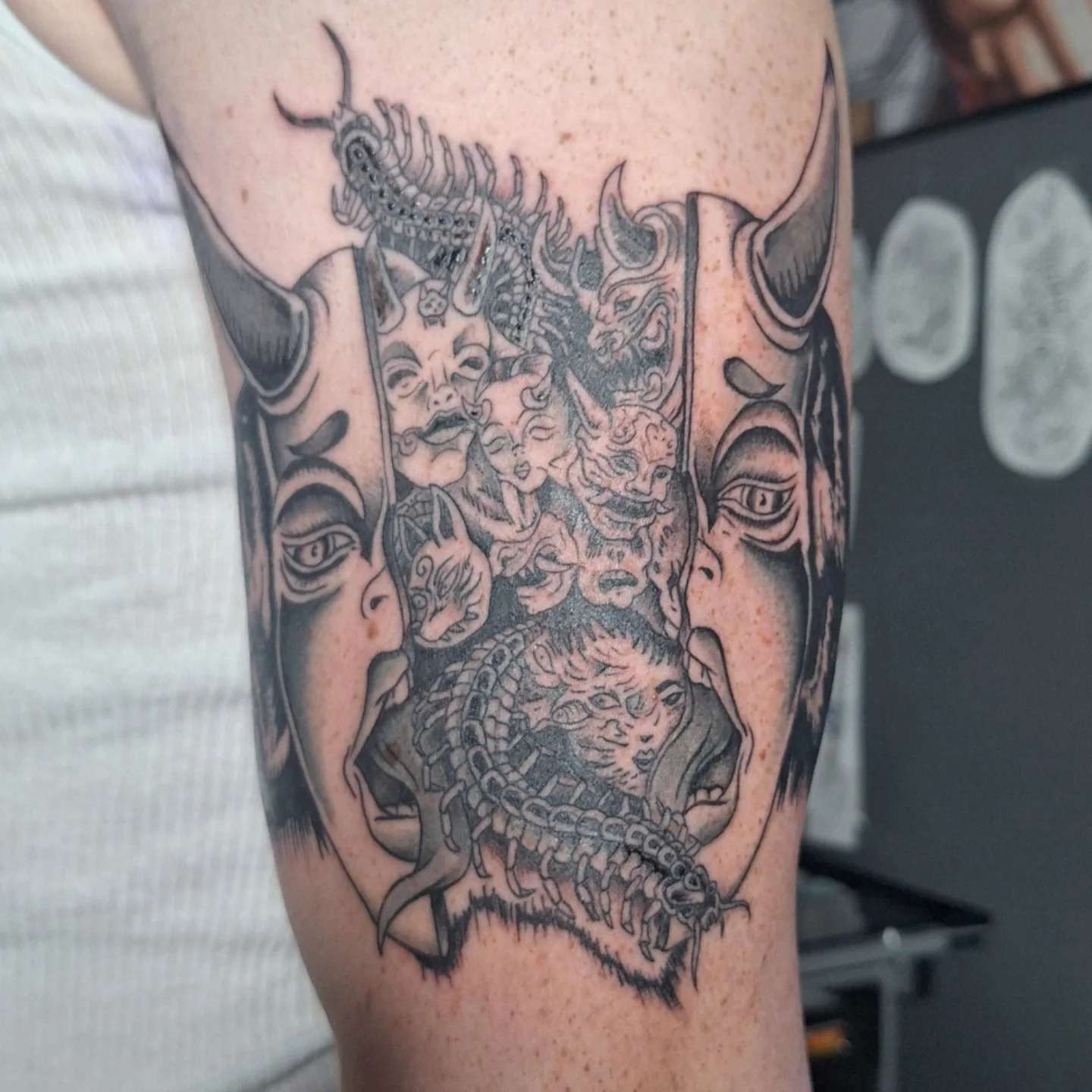 Tattoo by @jermwarfare_tattoos — black_and_grey, realism