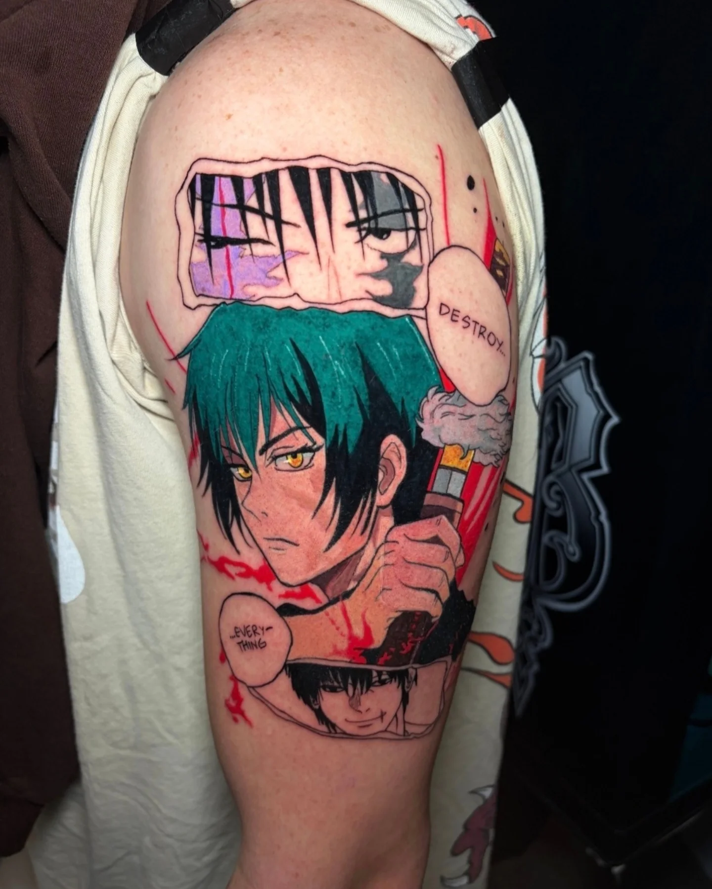 Anime character anime tattoo on the forearm by ⚜️Dub Aizpurua⚜️