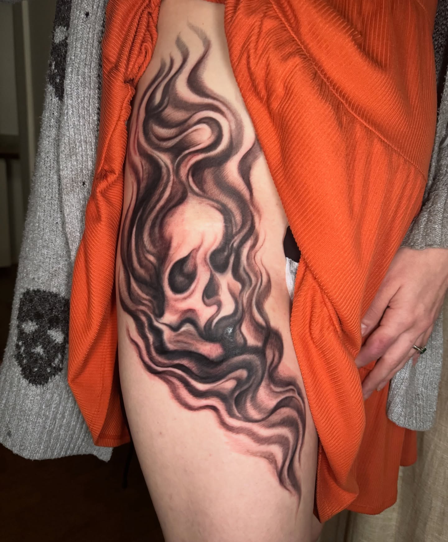 Tattoo by @shoppertattoo — black_and_grey