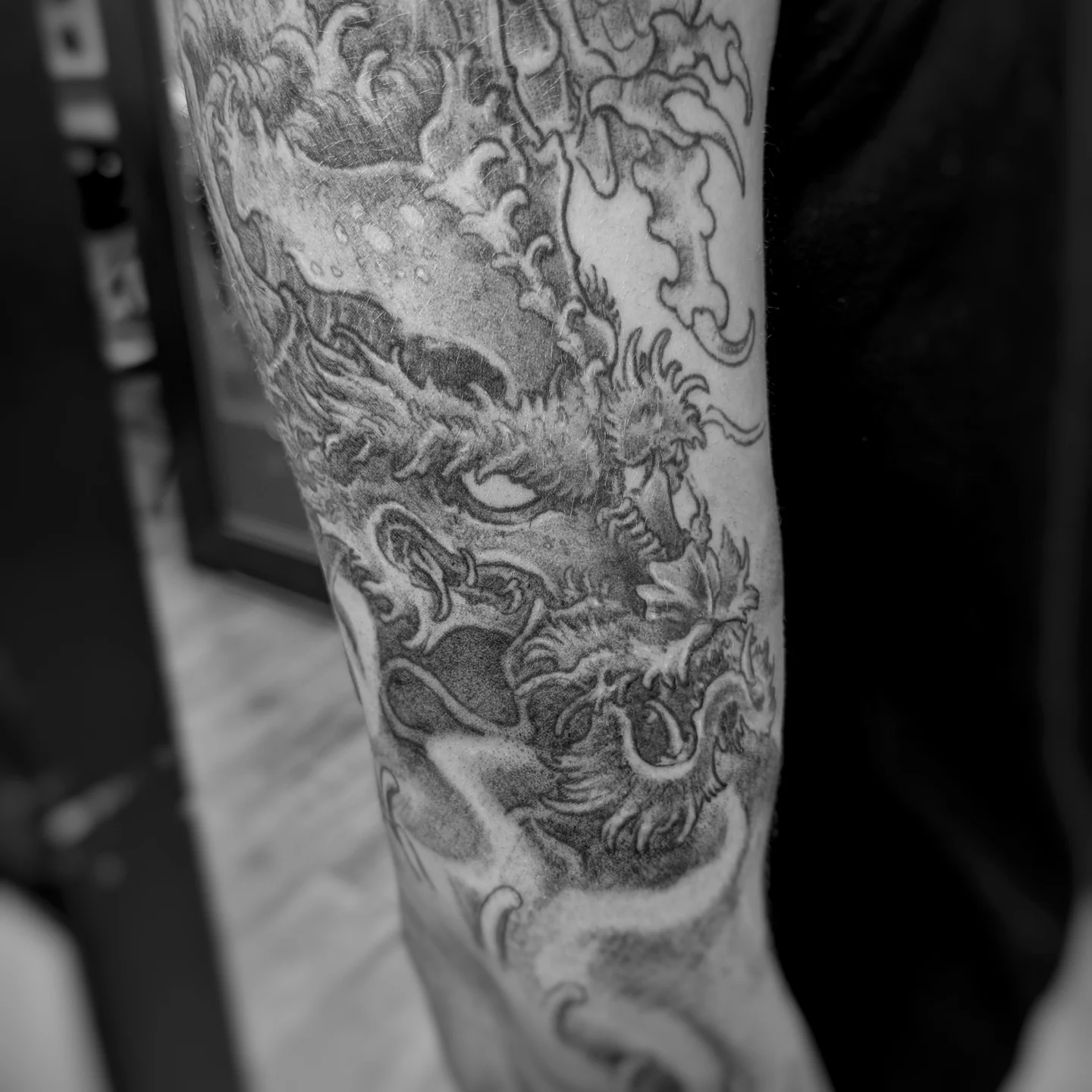Tattoo by @graffitilostpdx โ black_and_grey
