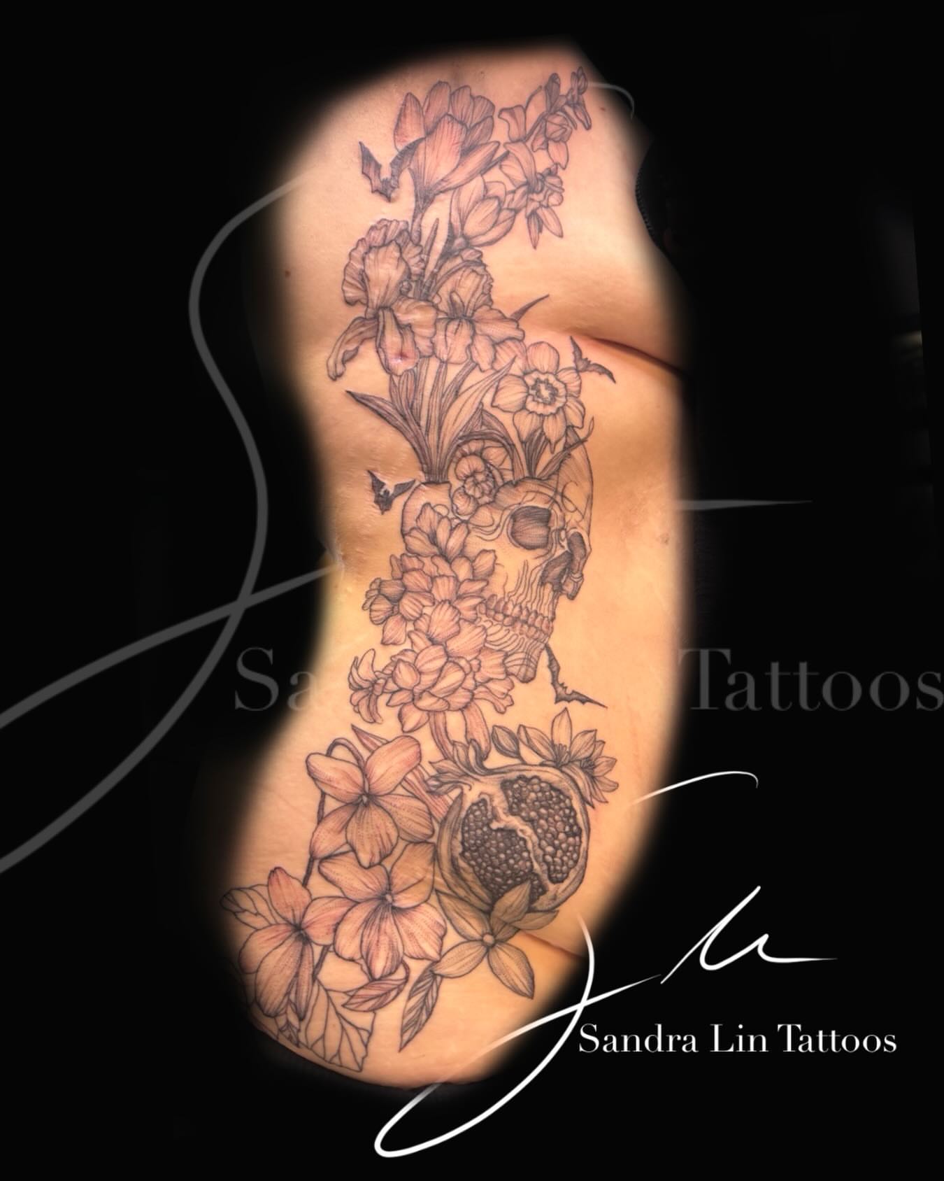 Tattoo by @_sandralintattoos — black_and_grey, realism