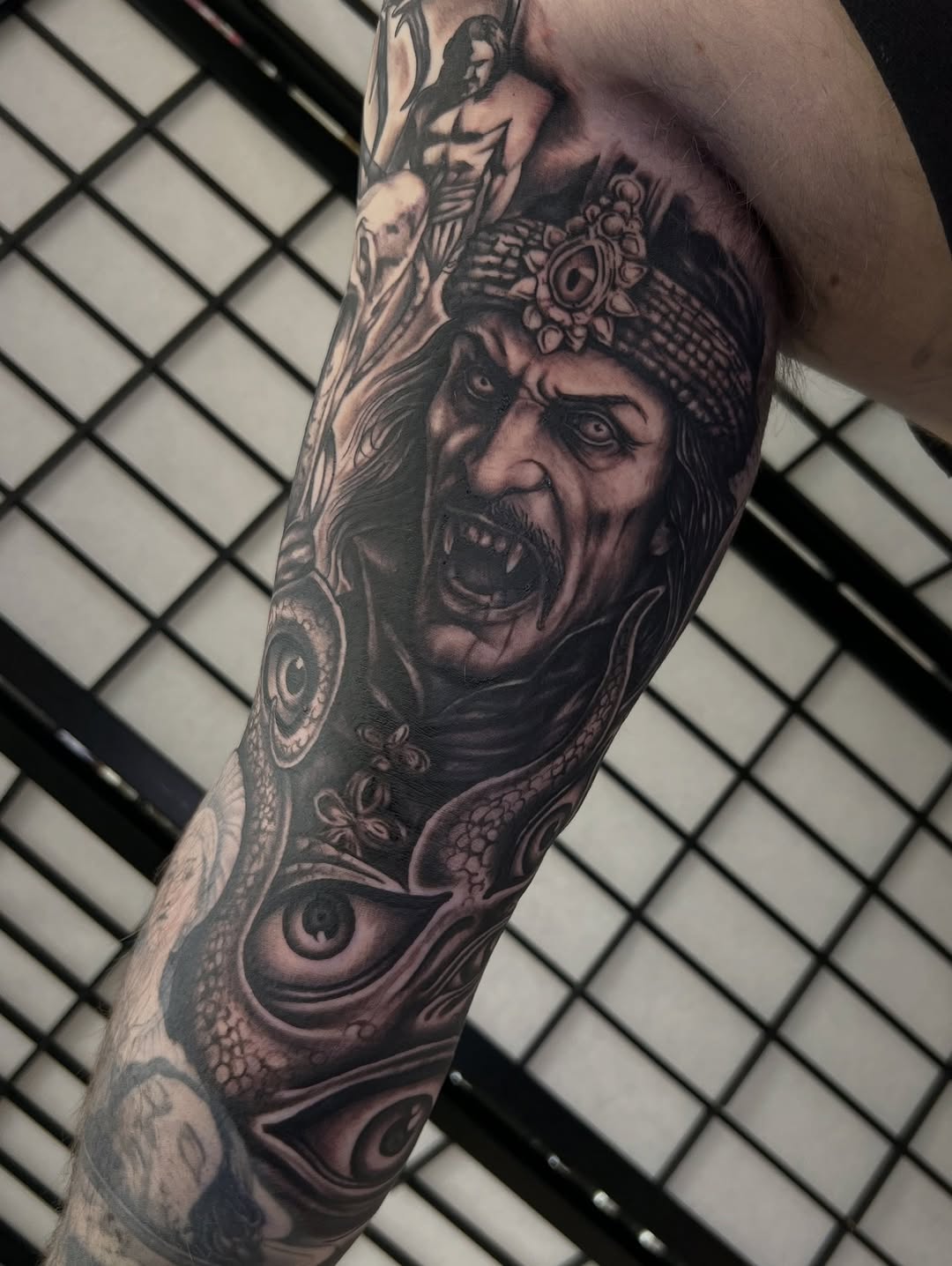 Tattoo by @nickbridwelltattoo — realism, dark_realism