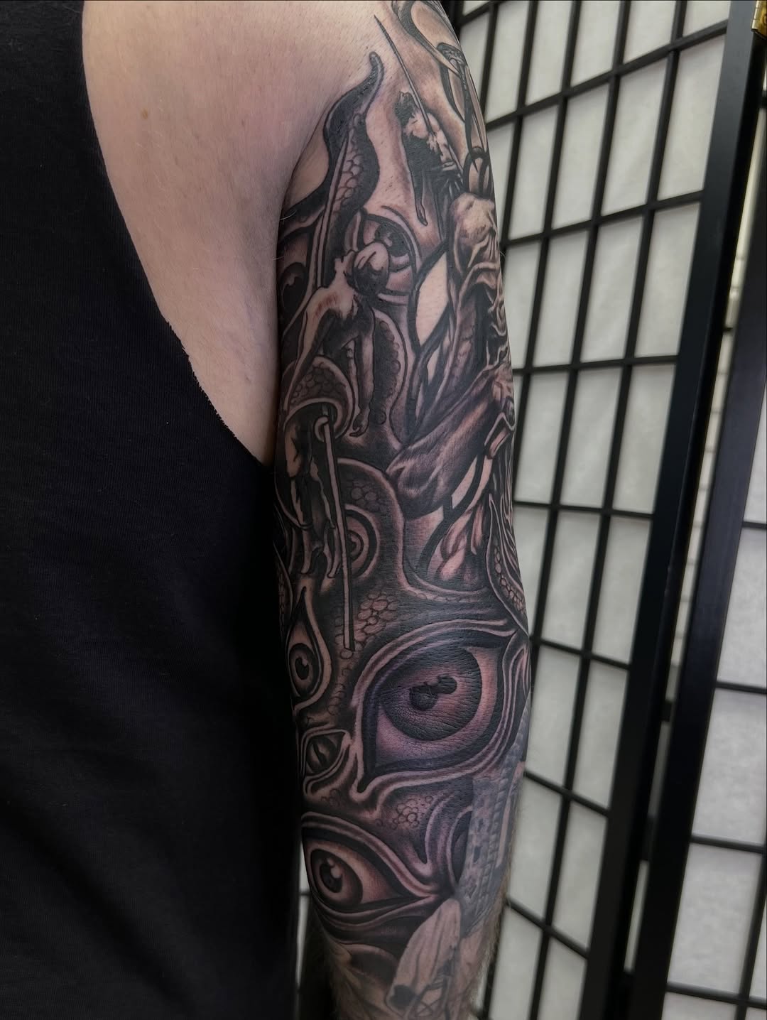 Tattoo by @nickbridwelltattoo — black_and_grey, realism