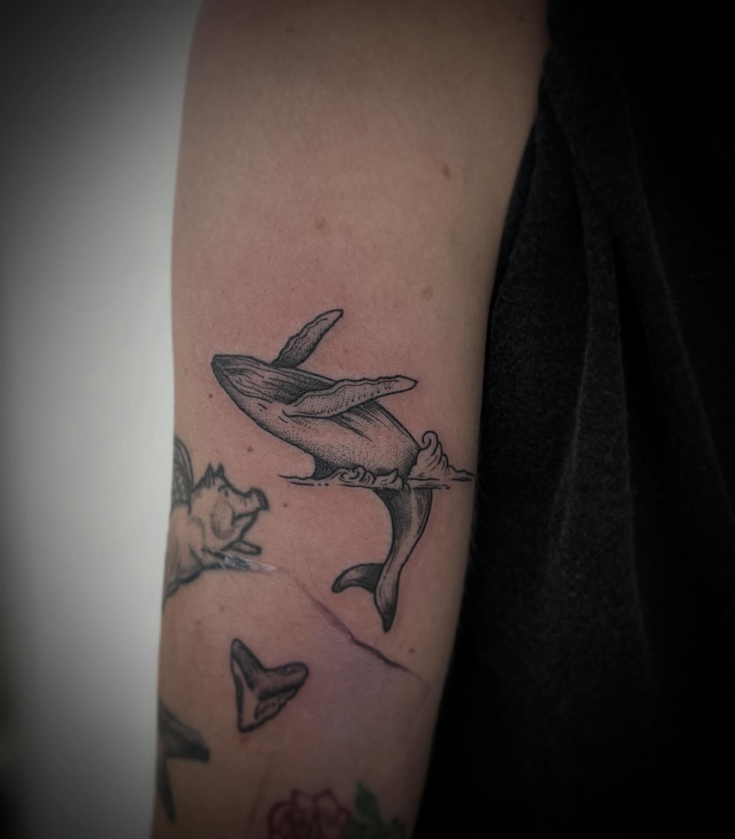 Tattoo by @hannah_thehammer_tattoos — black_and_grey