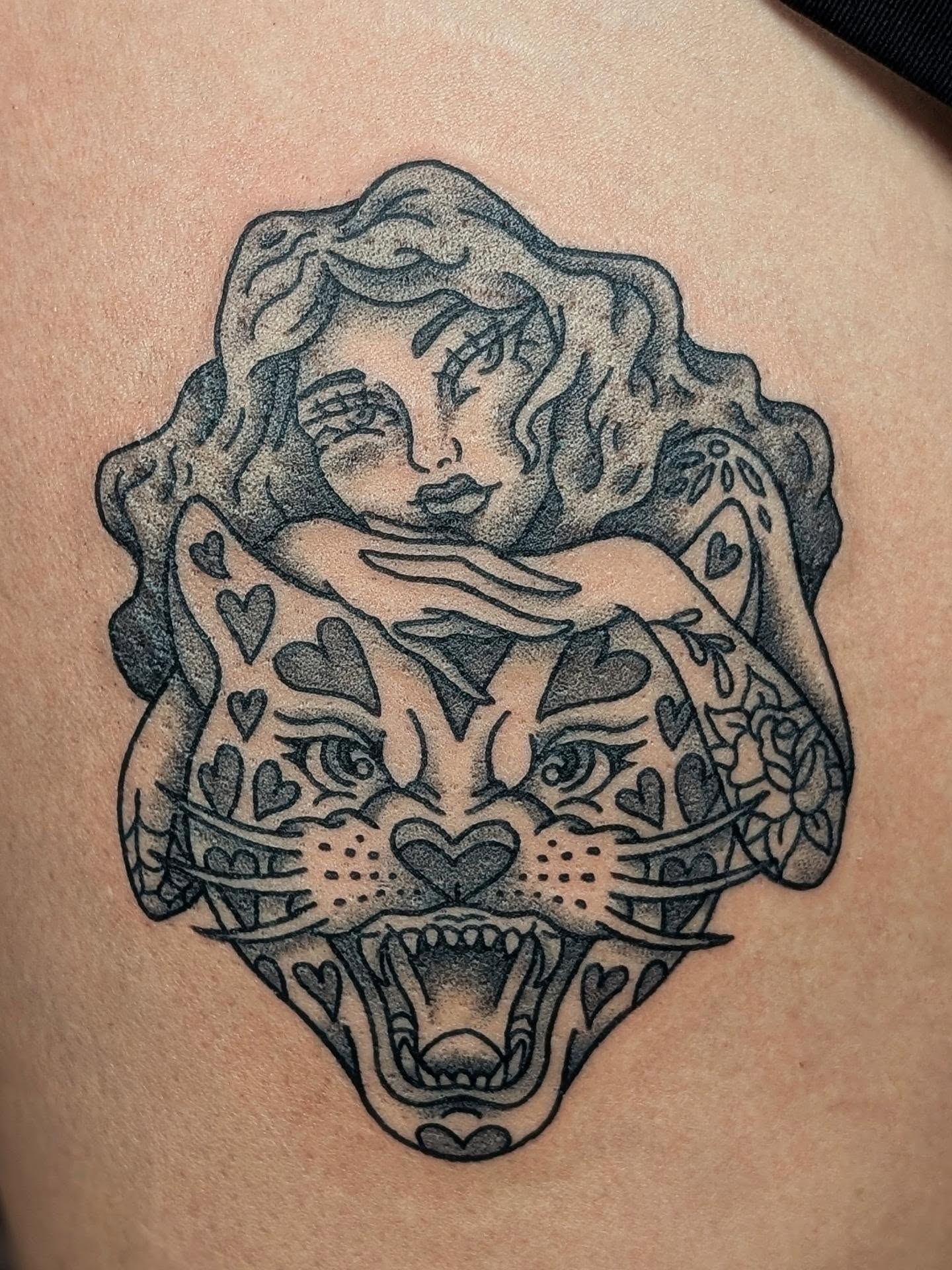 Tattoo by @elise_inks — american_traditional, dotwork