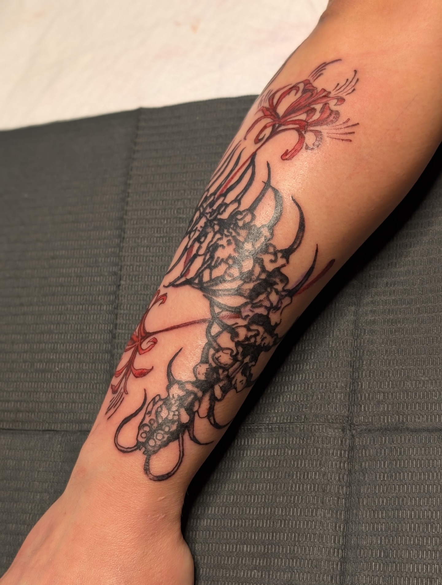 Tattoo by @crybabygoblin666 โ black_and_grey