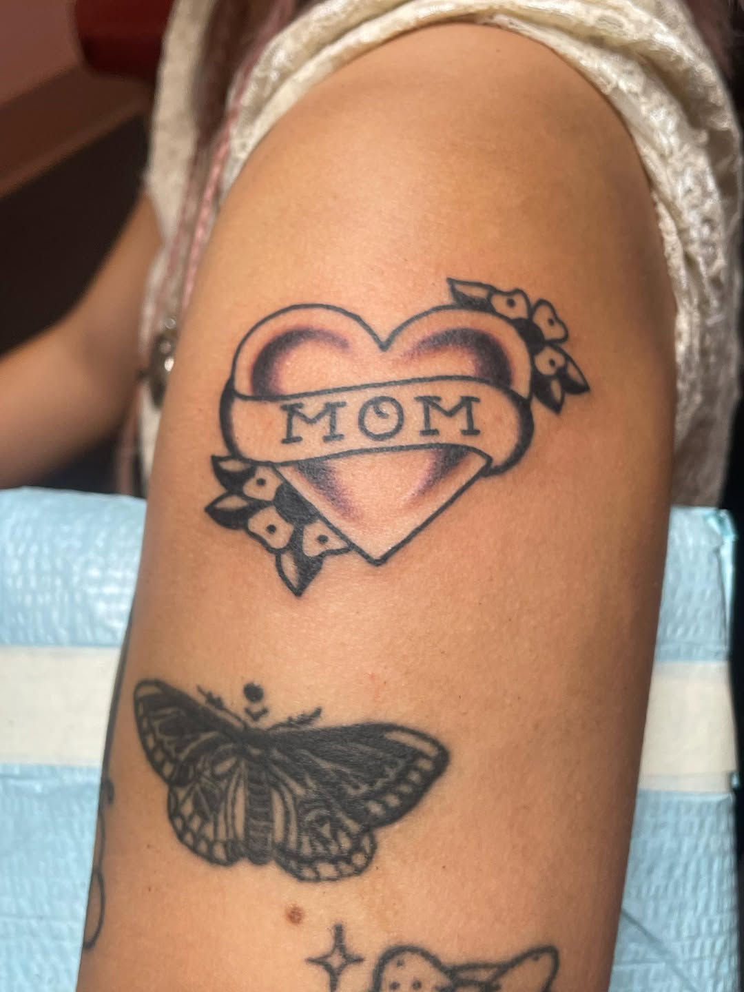 Tattoo by @lovelettersnancy — lettering_script, american_traditional