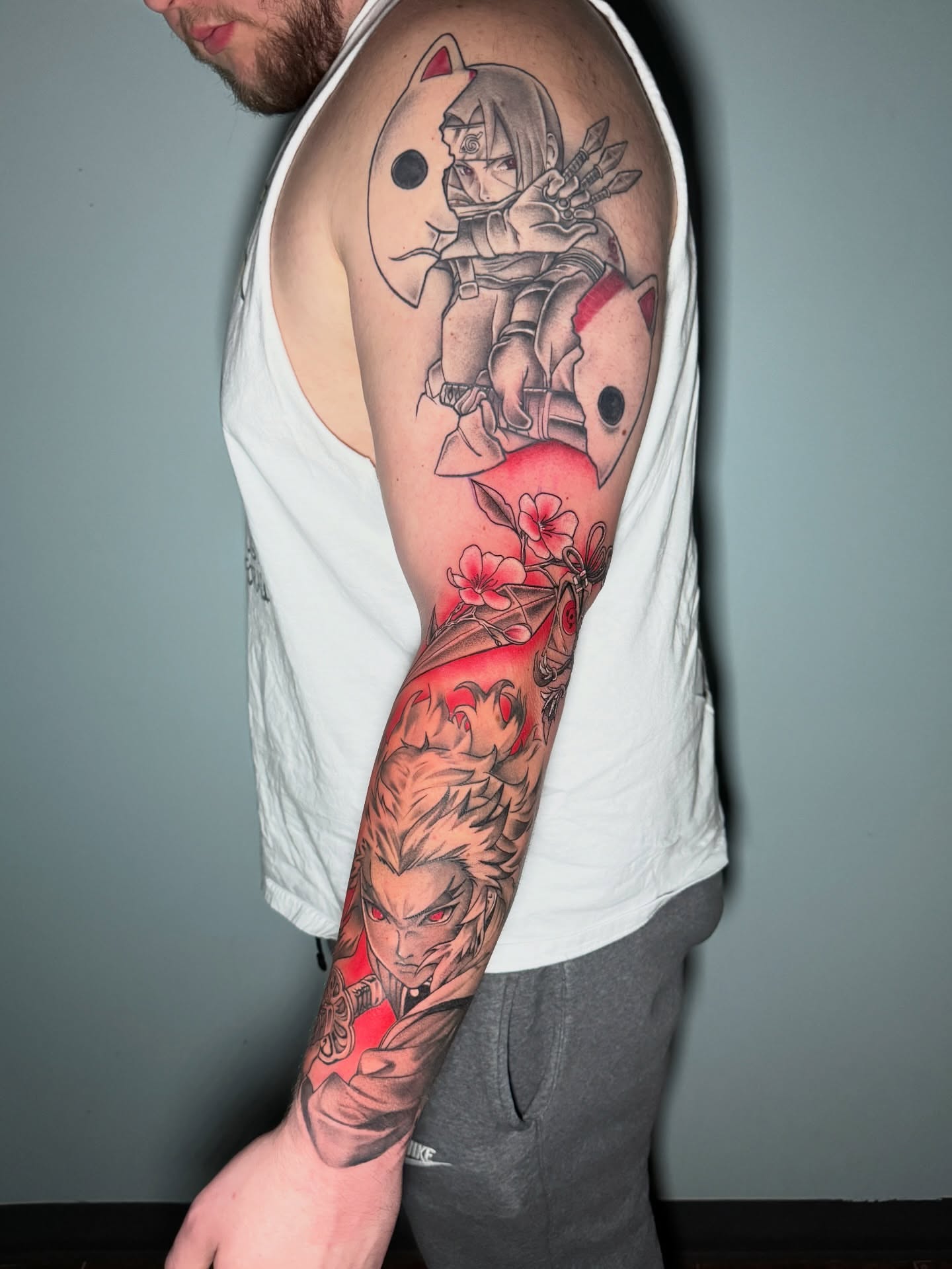 Tattoo by @tattoosbyneff โ anime, dotwork