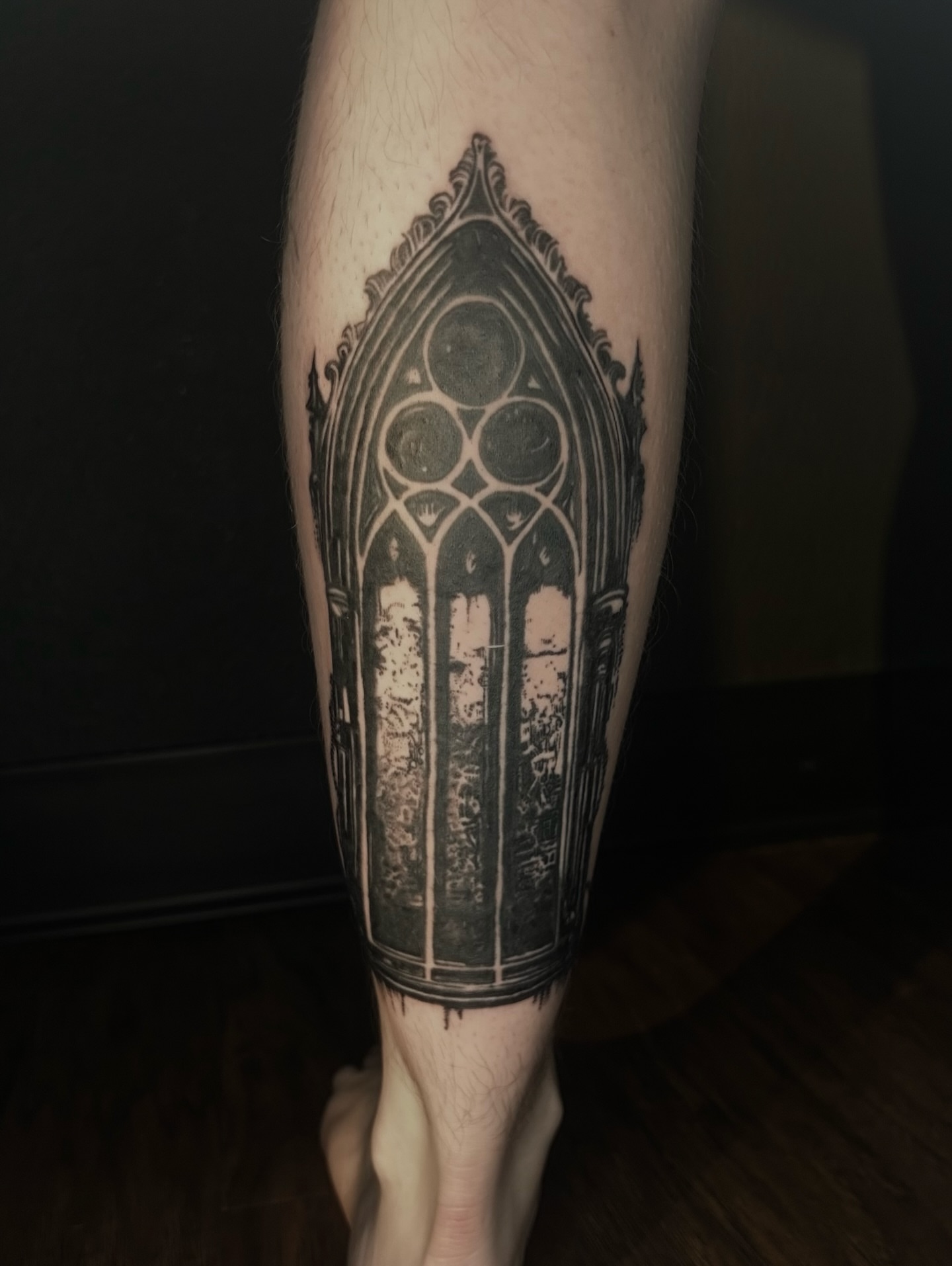 Tattoo by @furcoat444 β black_and_grey