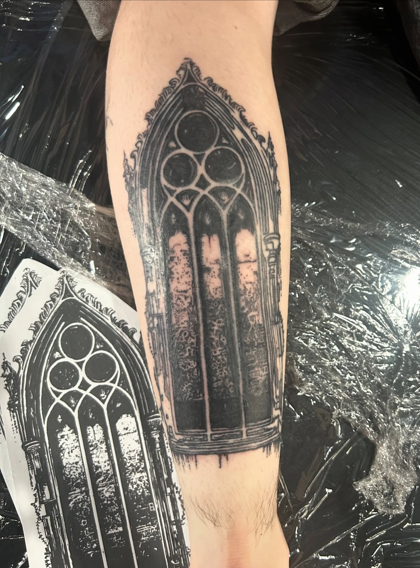 Tattoo by @furcoat444 β black_and_grey