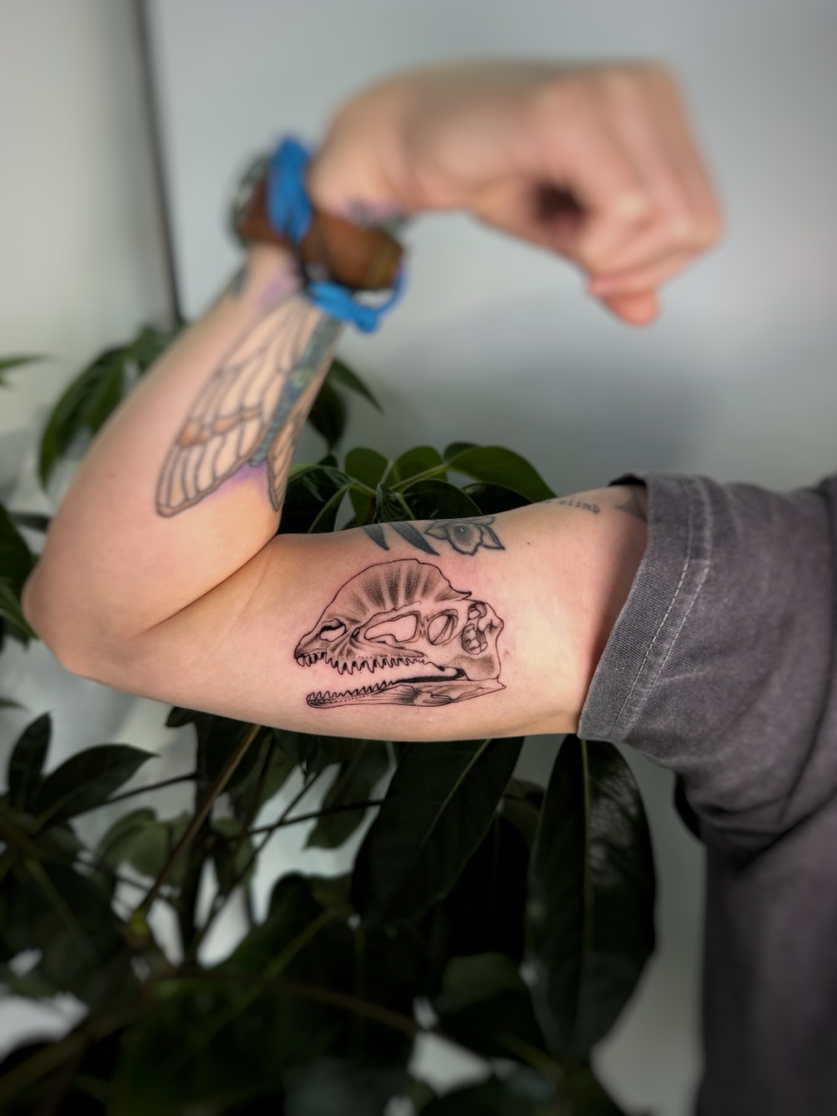 Tattoo by @loaftatts — black_and_grey