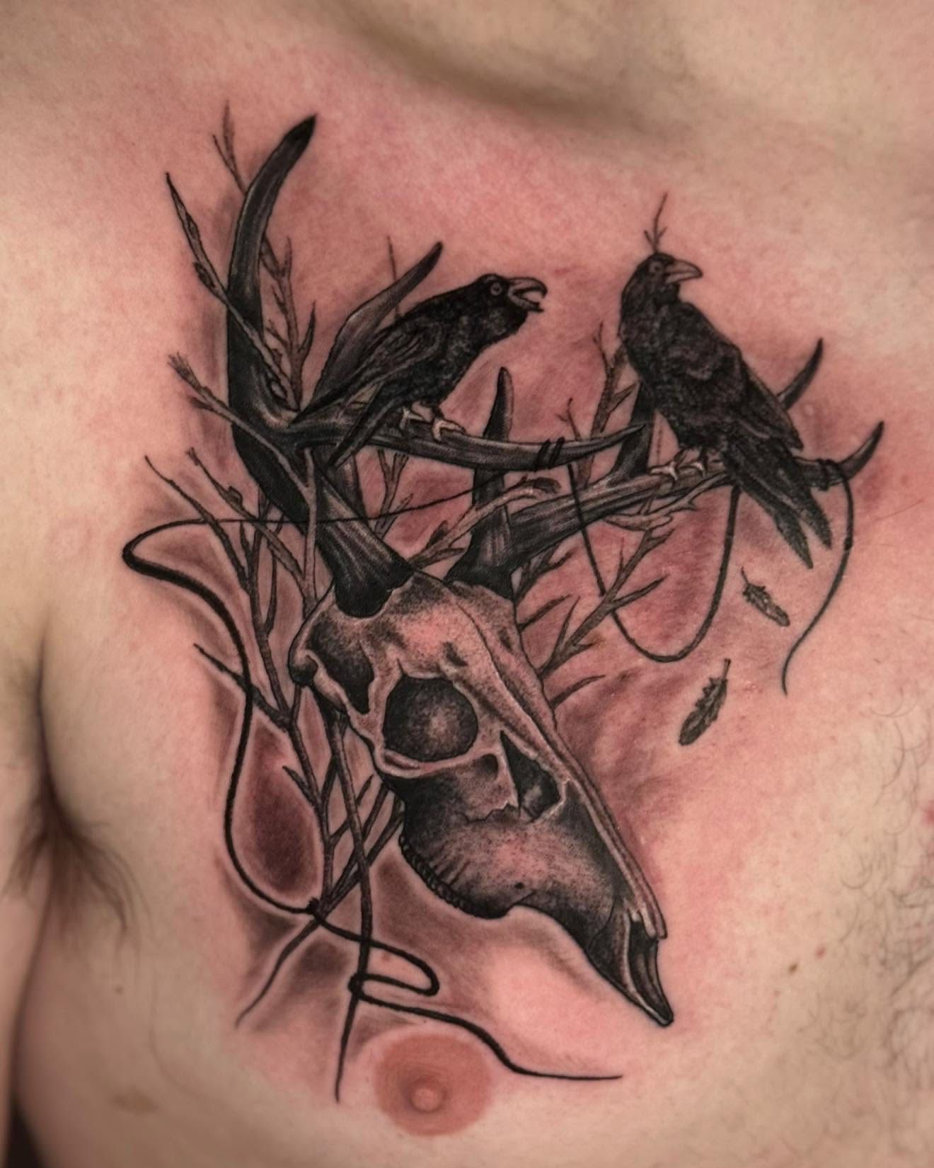 Tattoo by @joecollegetattoo — black_and_grey, realism