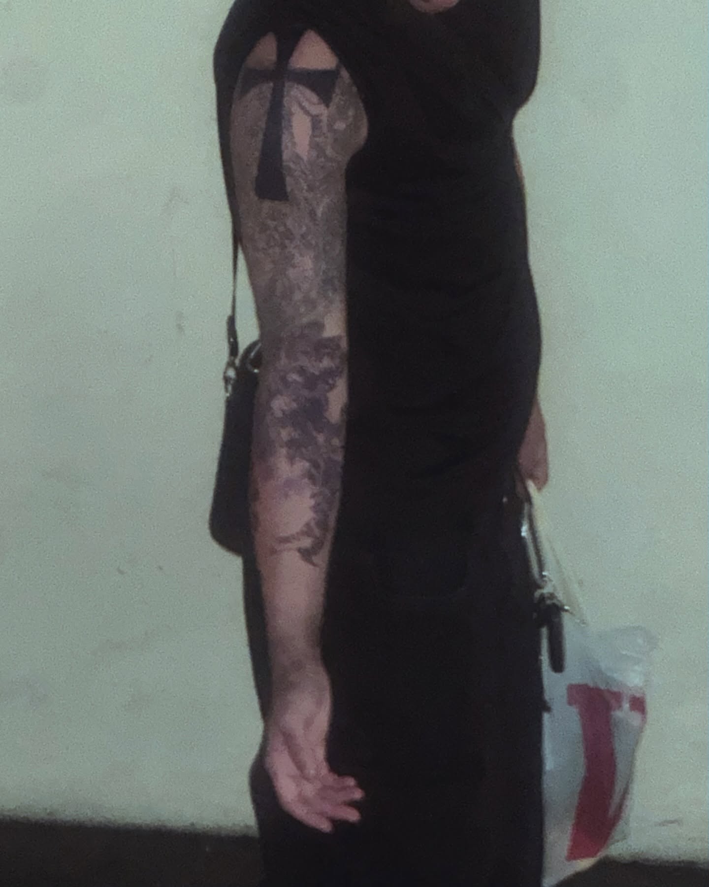 Floral design black and grey tattoo on the forearm by @douohv
