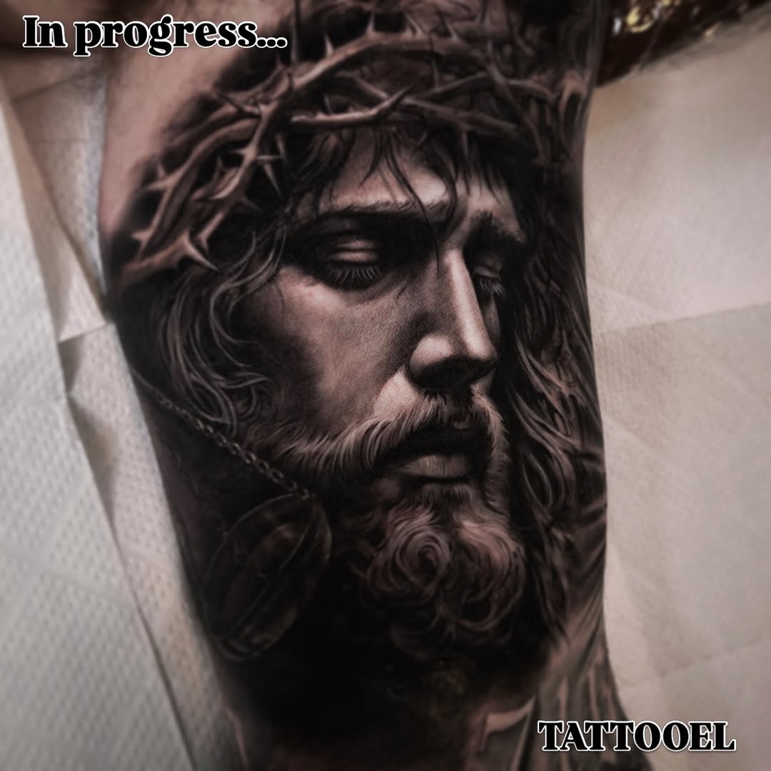 Tattoo by @tattooel_light — realism, black_and_grey