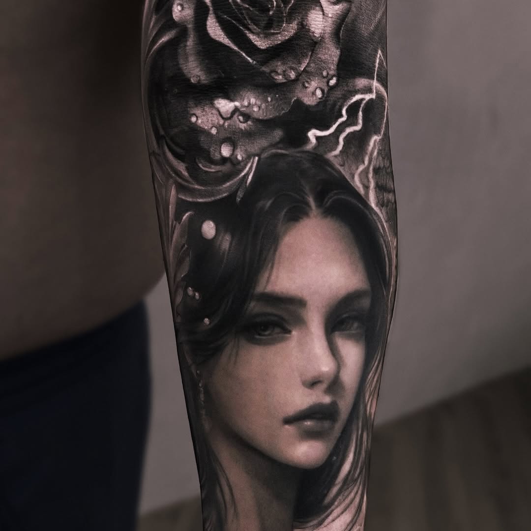 Tattoo by @tattooel_light — realism, black_and_grey