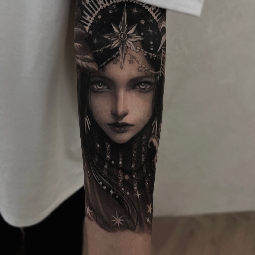 Tattoo by @tattooel_light — realism, black_and_grey