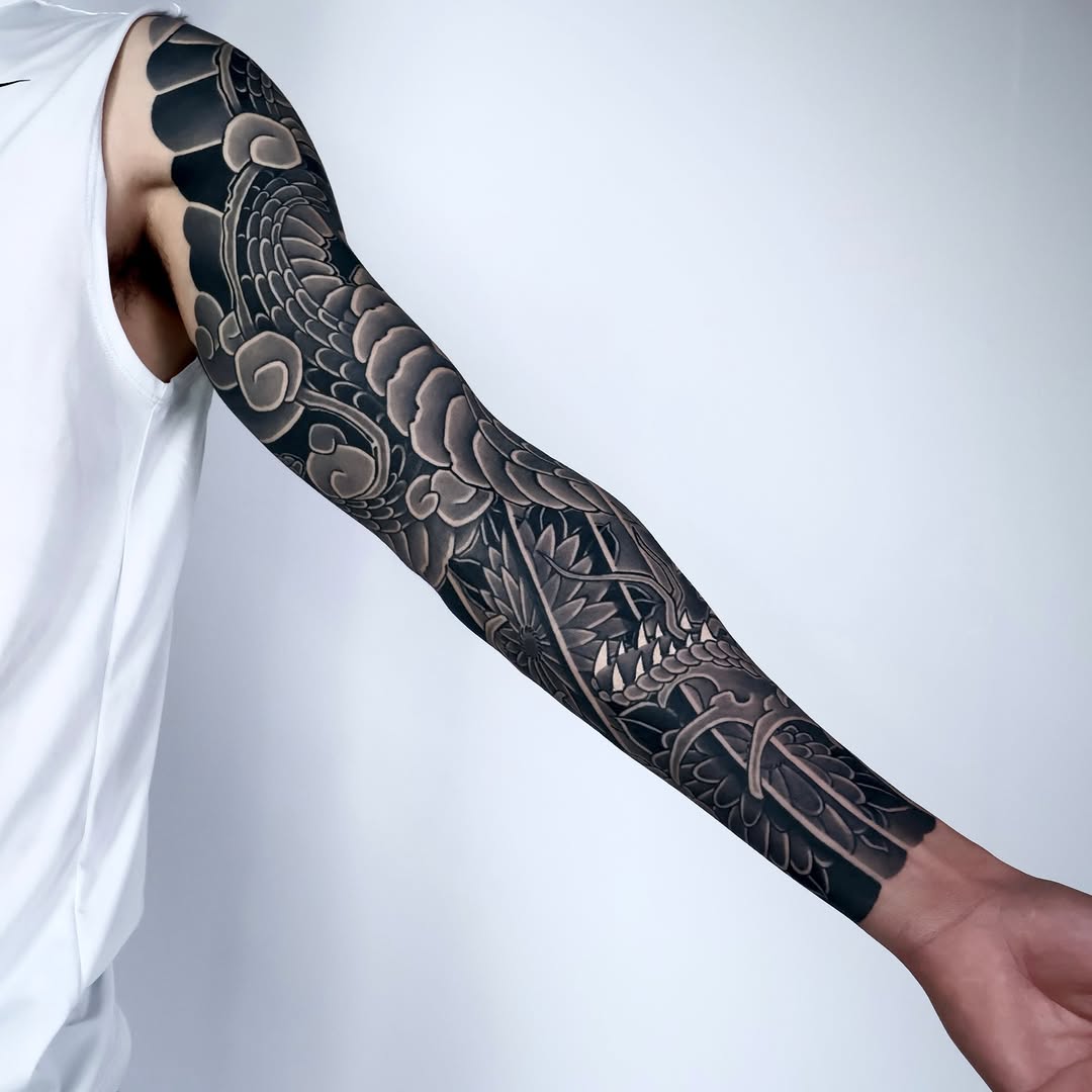 Tattoo by @noir_by_jm — japanese_irezumi, black_and_grey