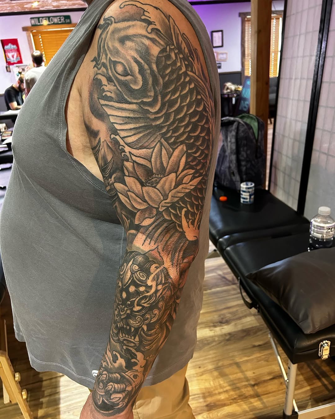 Tattoo by @codylambert_tattoos — japanese_irezumi, black_and_grey