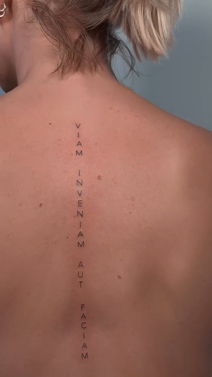 Tattoo by @vikabenito_tattoo — lettering_script, fine_line