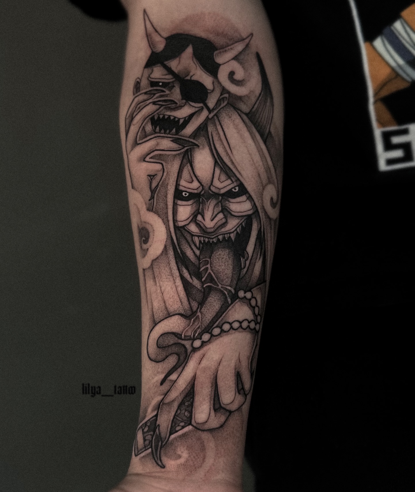 Tattoo by @lilya_tattoo — black_and_grey, realism
