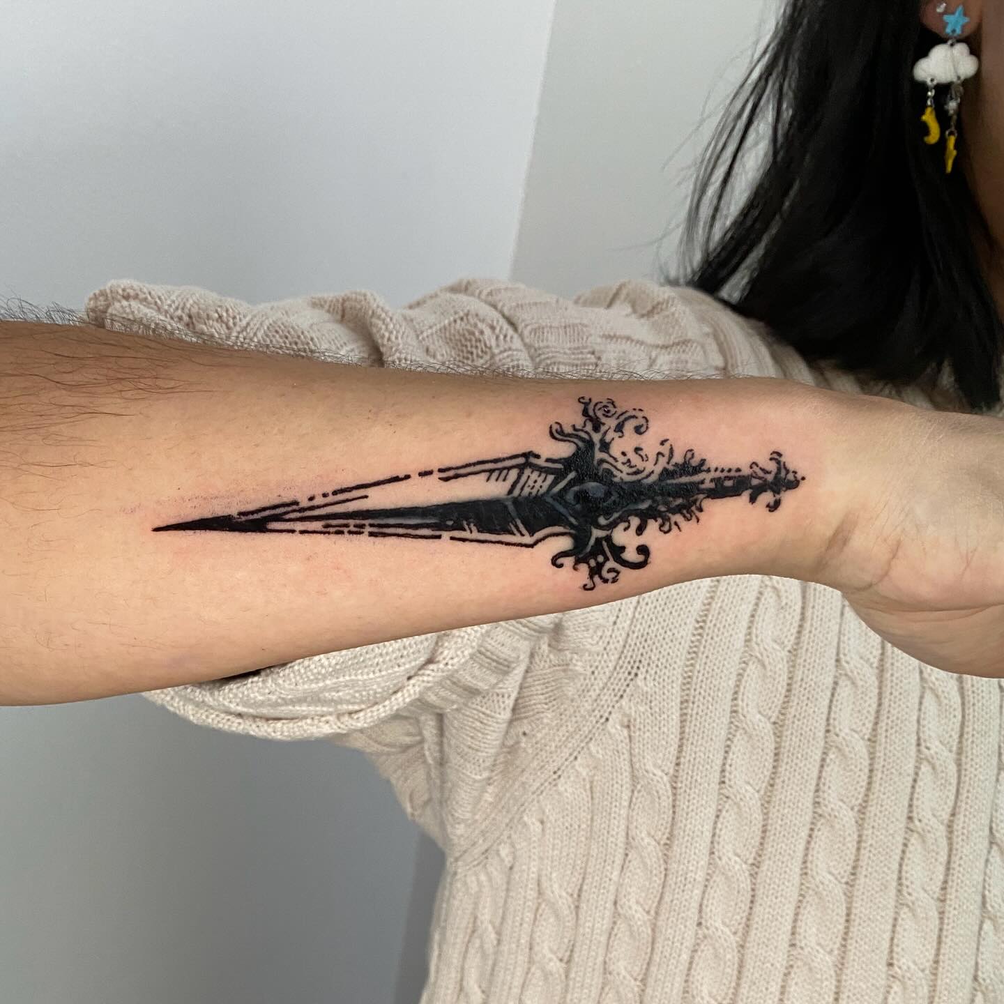 Tattoo by @woodniptat — blackwork, geometric